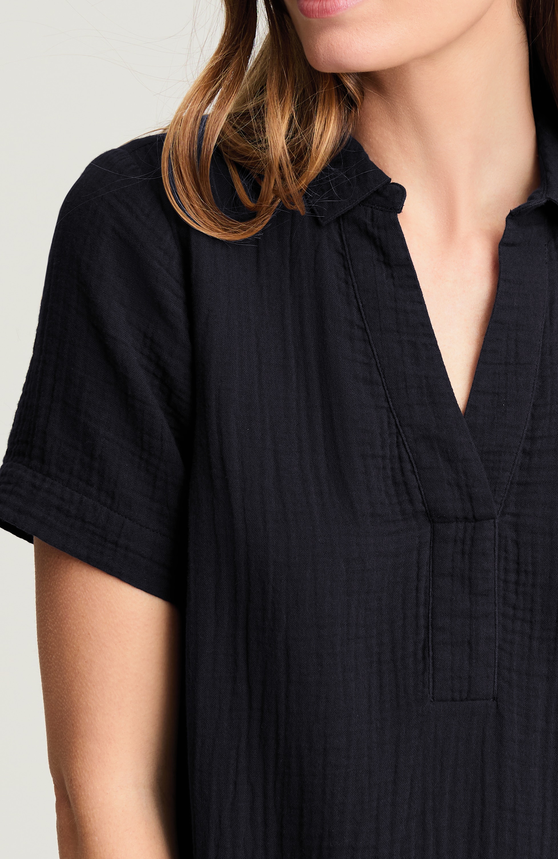 cotton-gauze popover dress