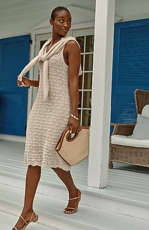 Image for Crochet V-Neck Dress