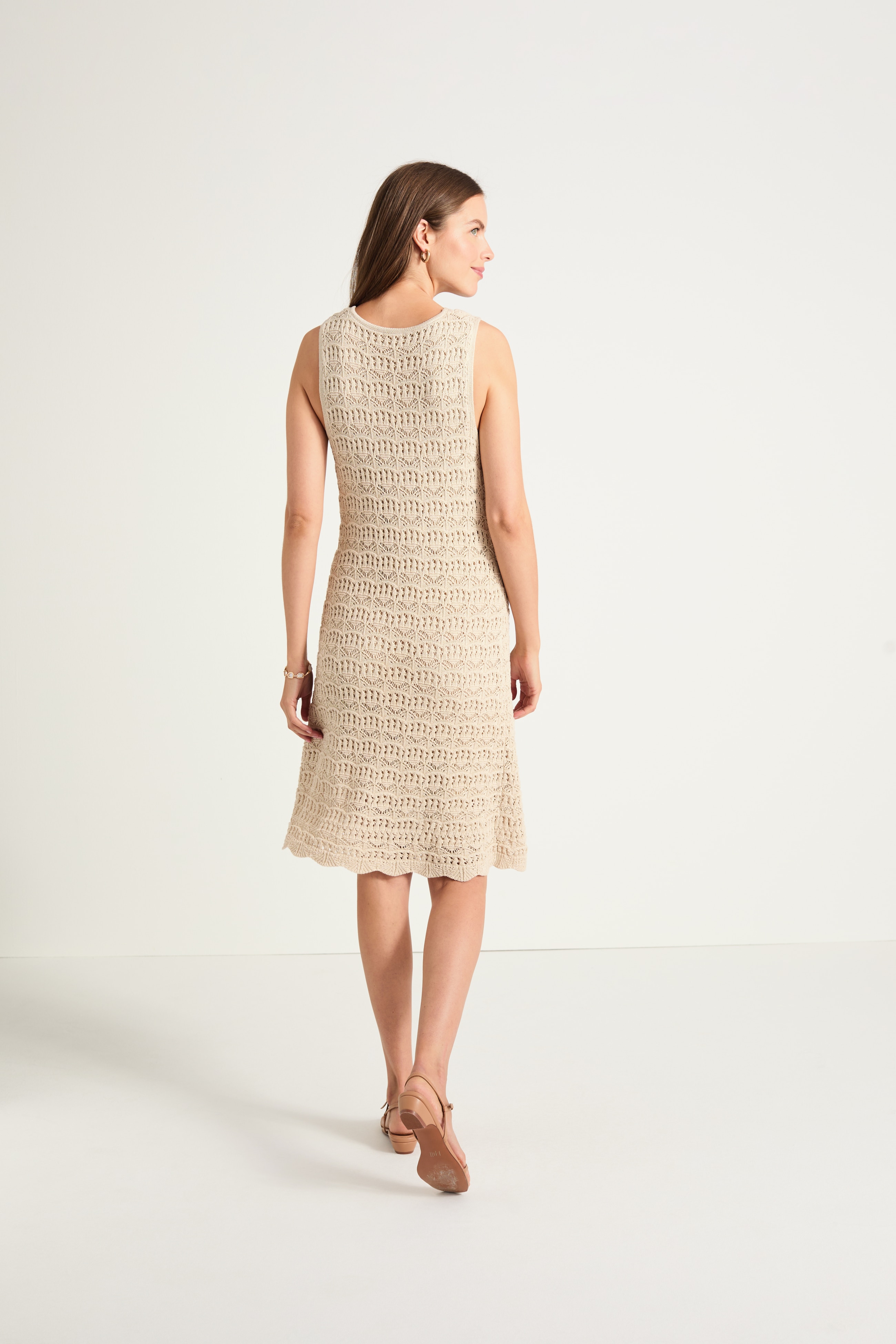 crochet v-neck dress