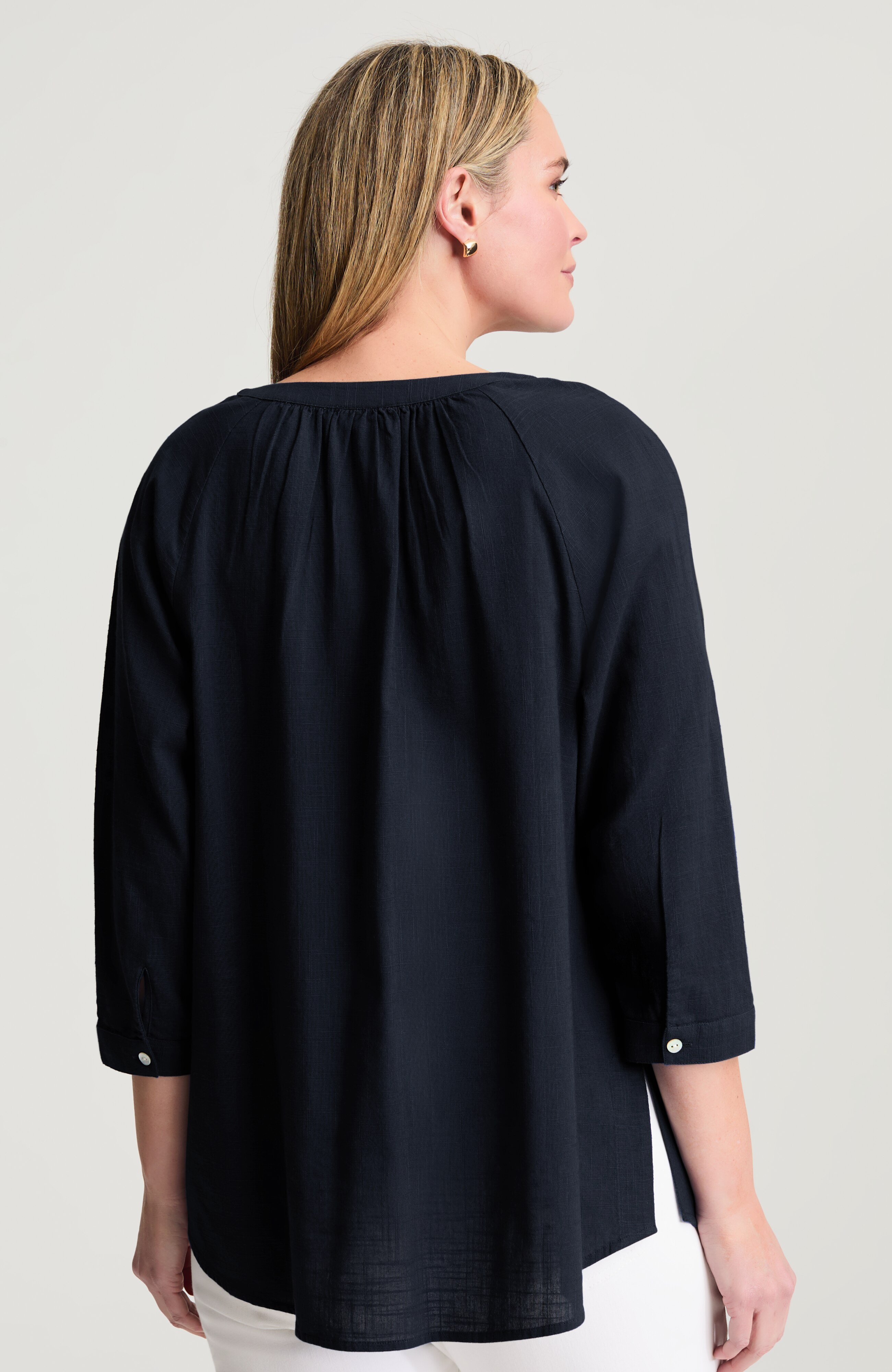pure jill relaxed popover tunic