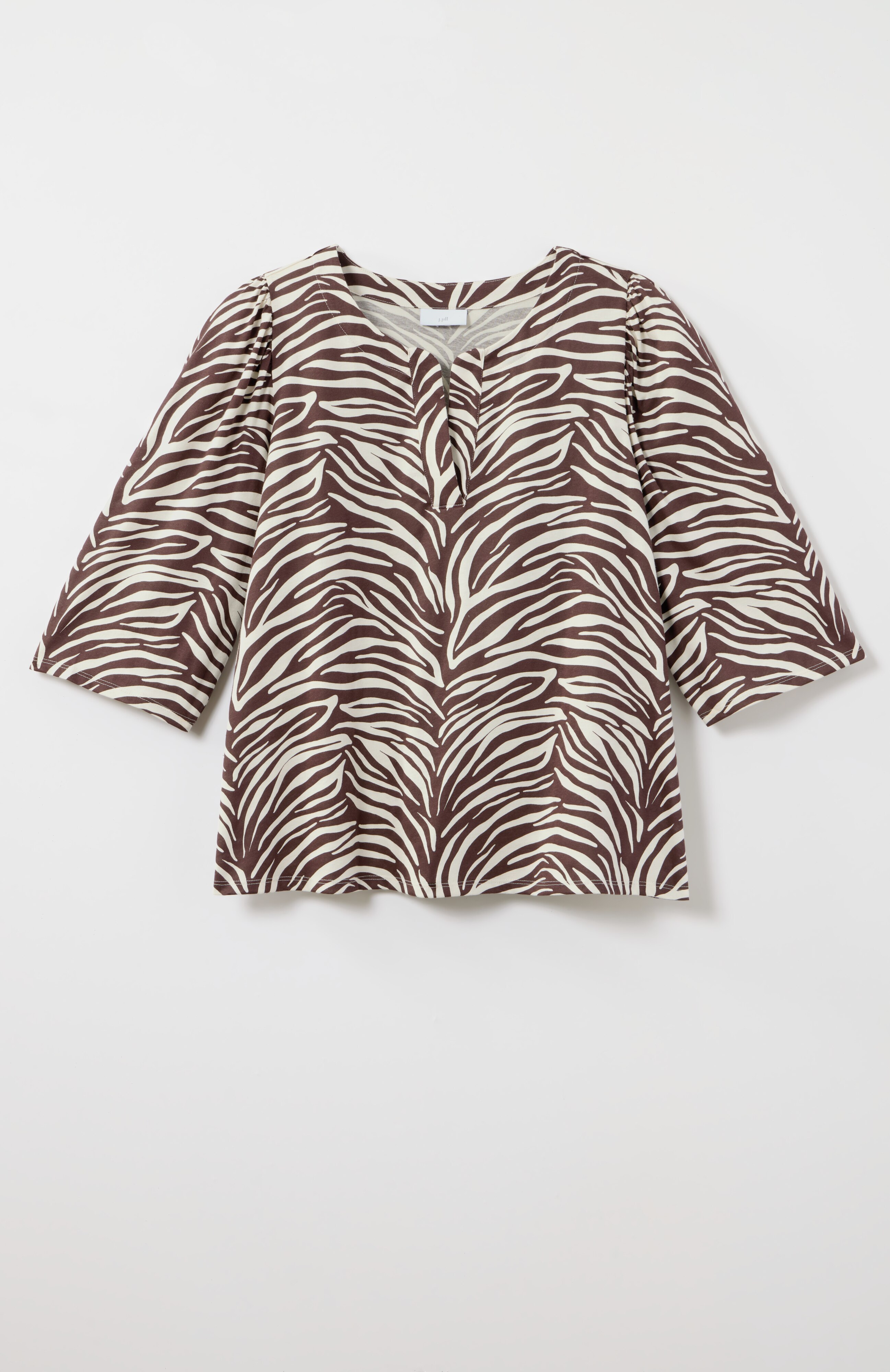 Knit Zebra-Print Top | JJill