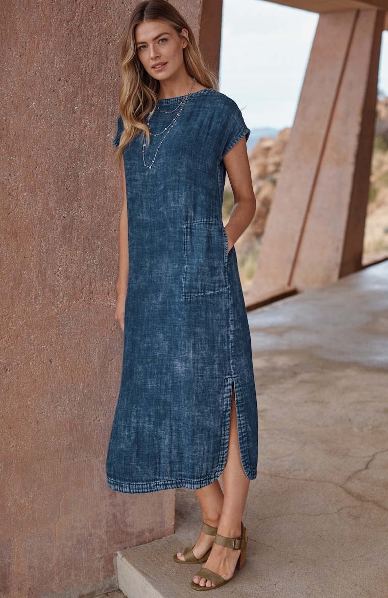 indigo dress Runa - Gauze Strapless Maxi Dress Formal Dresses Kelsey Dress / Indigo Ikat