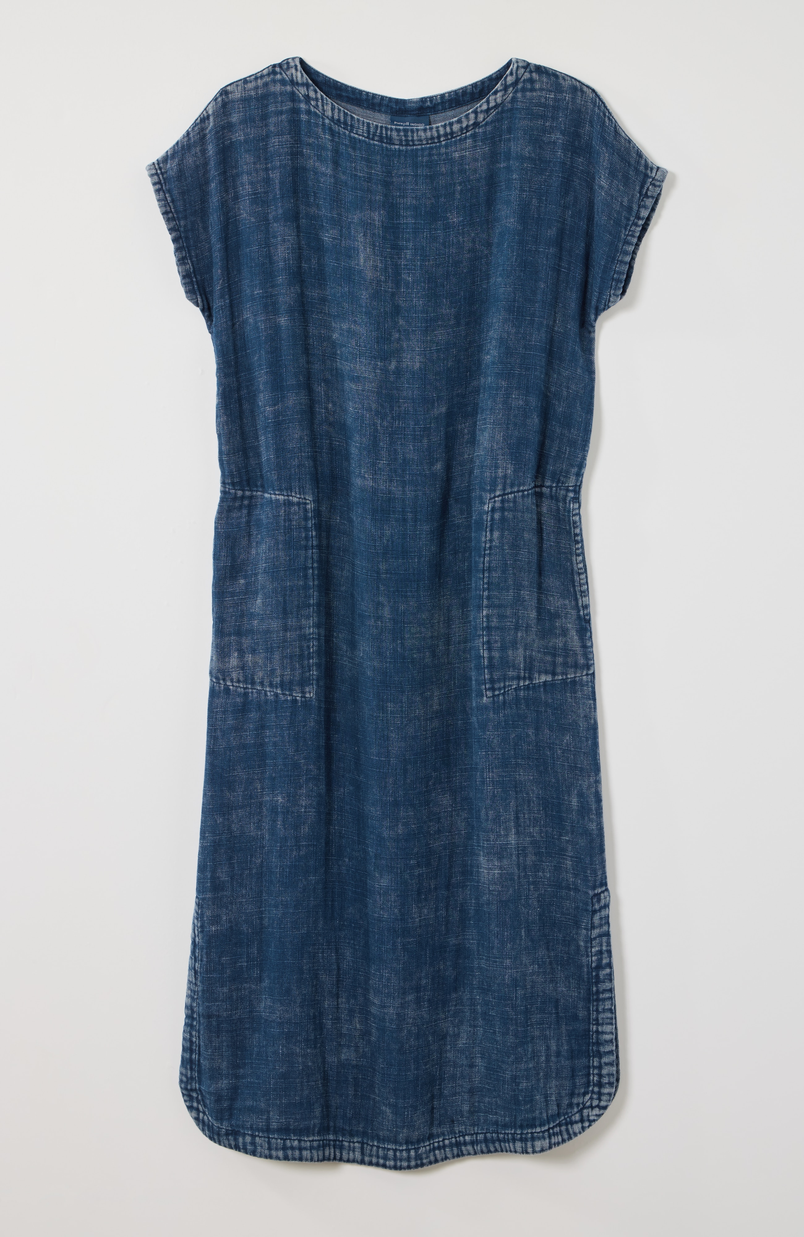 Pure Jill Double-Cloth Indigo Dress