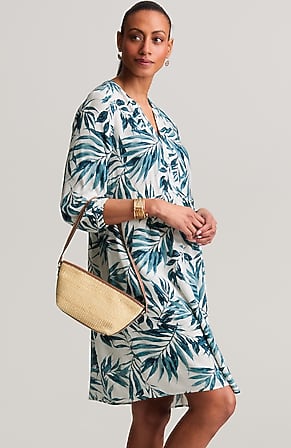 Image for Split-Neck A-Line Dress