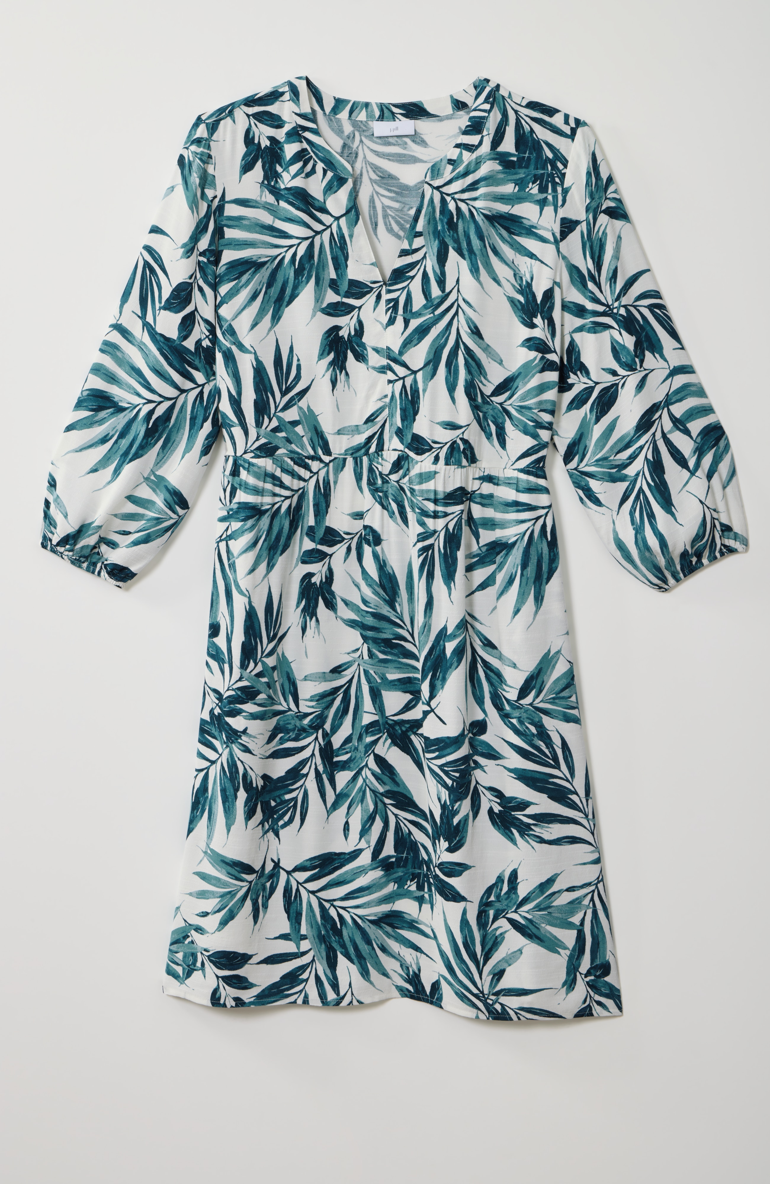 split-neck a-line dress