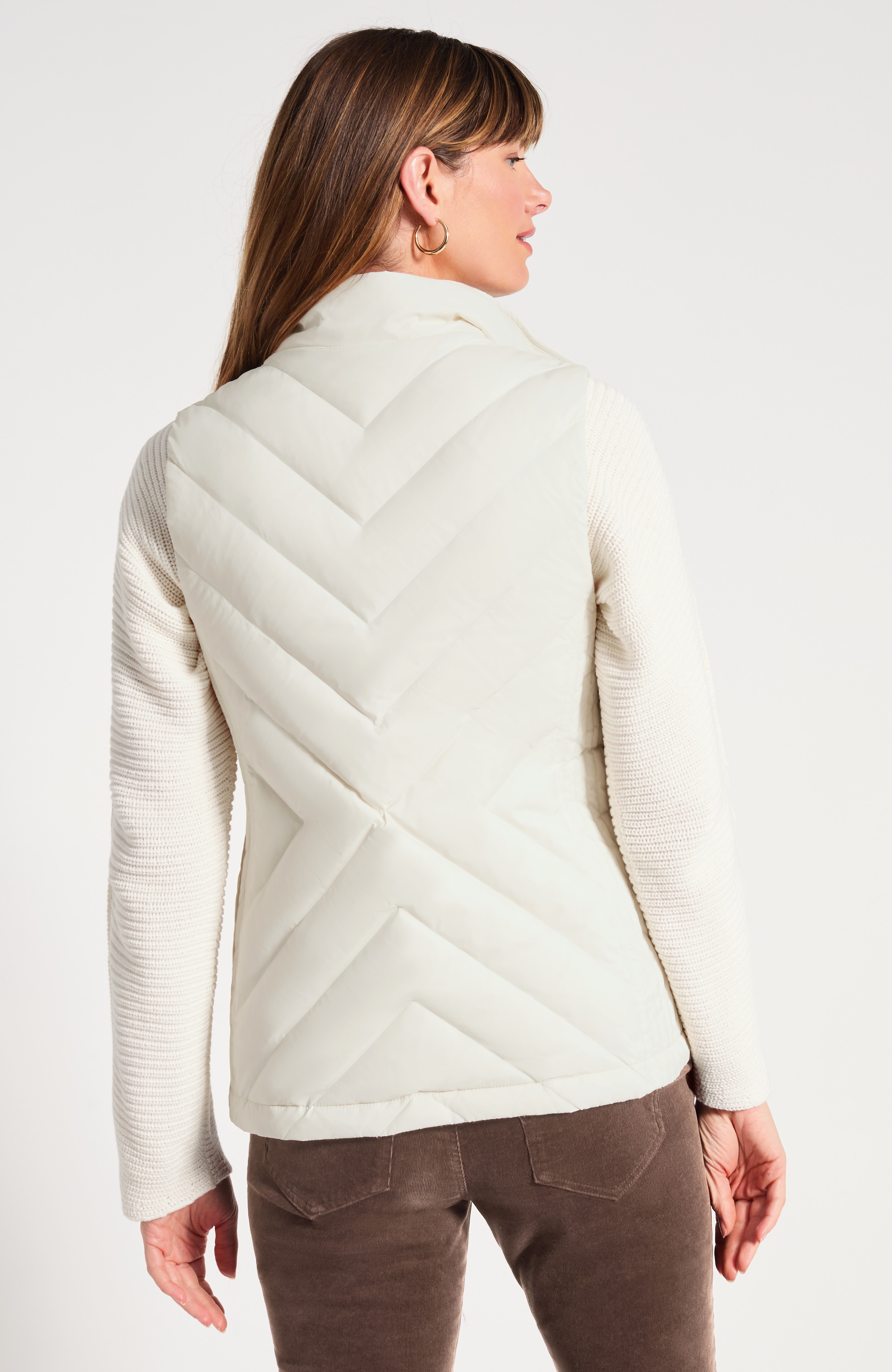 Faux Sherpa-Collar Down Vest