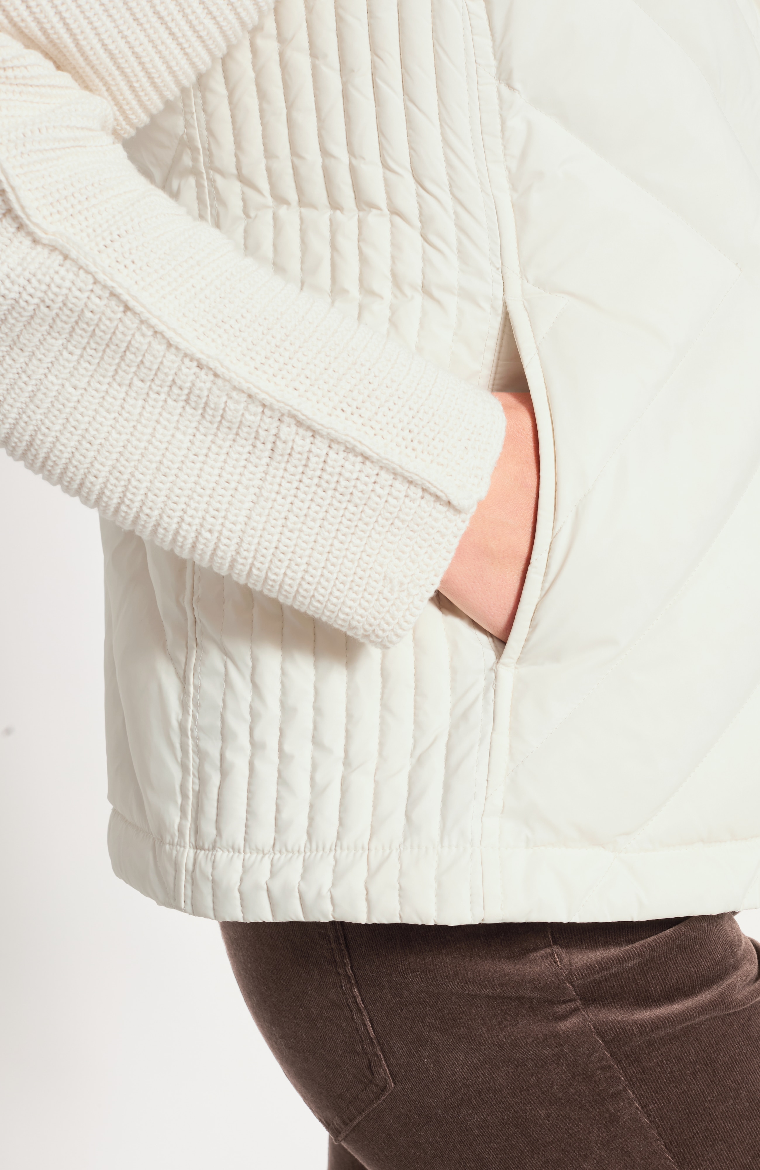 Faux Sherpa-Collar Down Vest