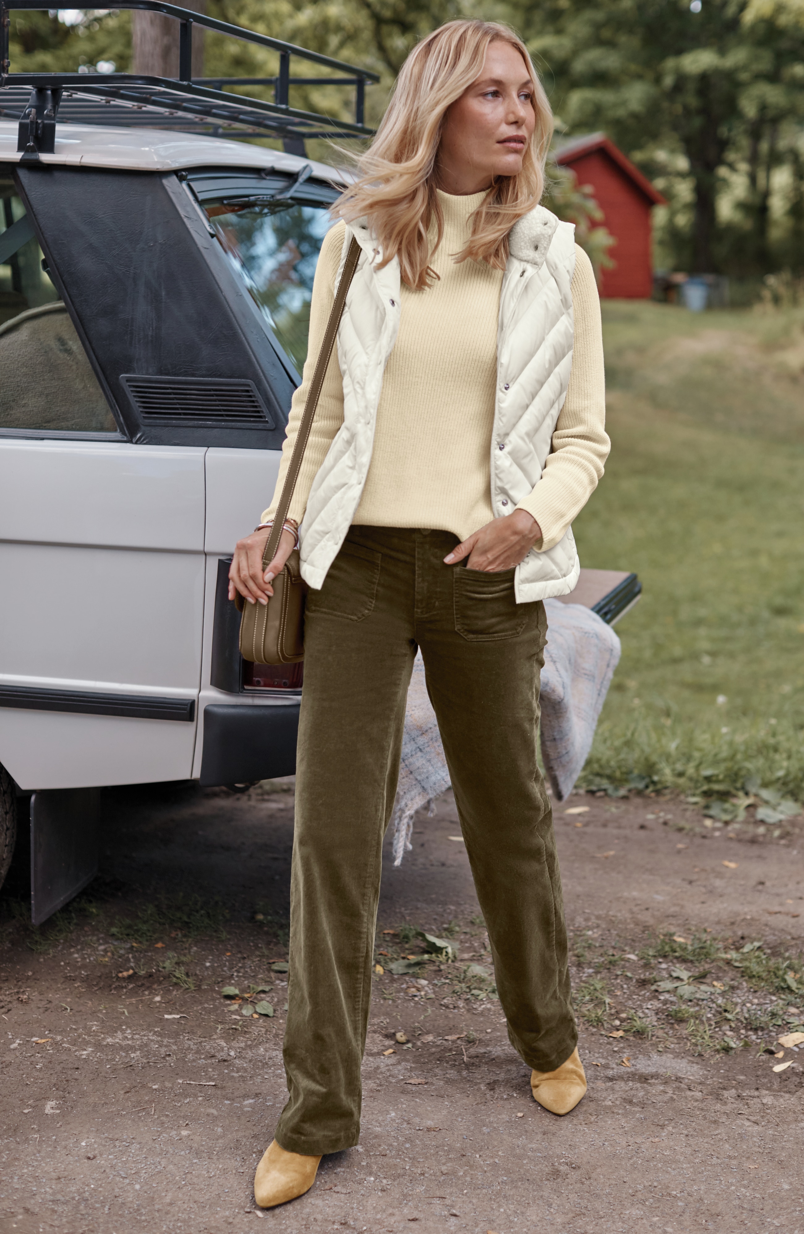 Patch-Pocket Wide-Leg Corduroy Pants | J.Jill