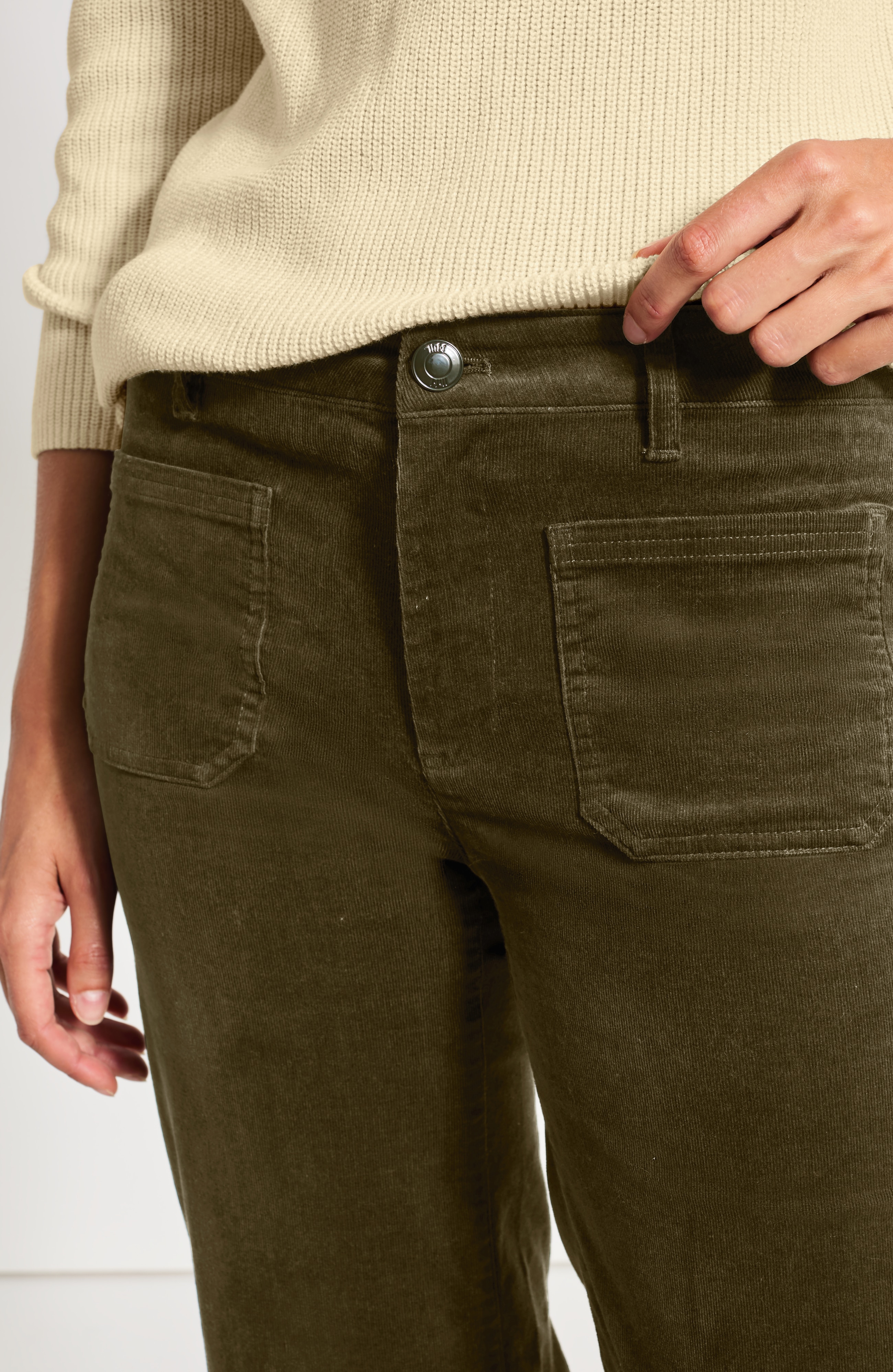 Patch-Pocket Wide-Leg Corduroy Pants | J.Jill