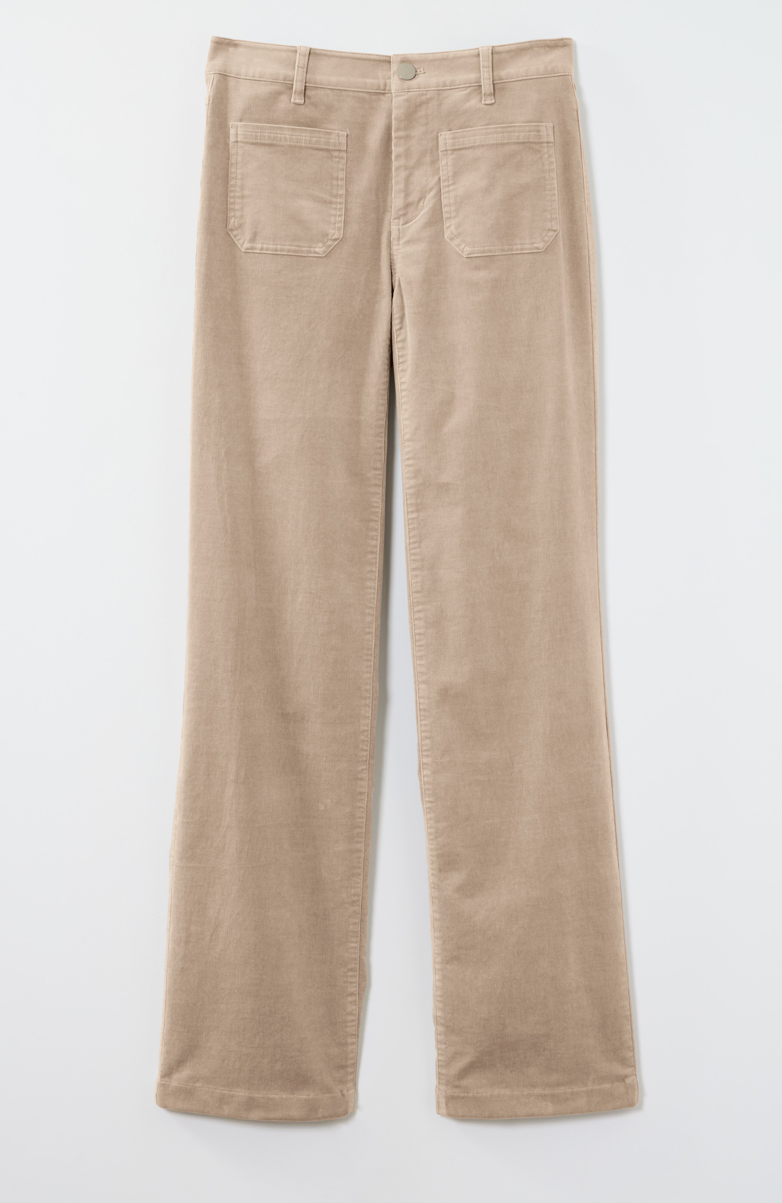 Patch-Pocket Wide-Leg Cord
