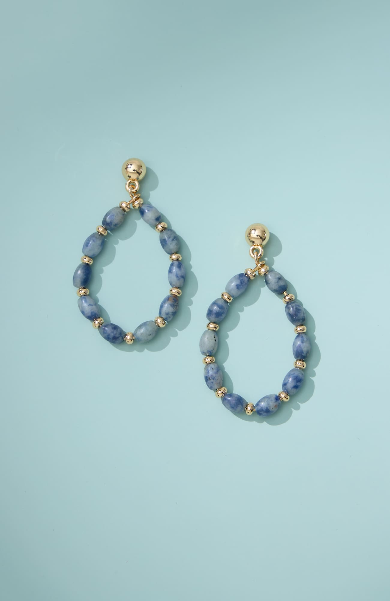 Jjill Semiprecious Beaded Hoop Earrings In Multi