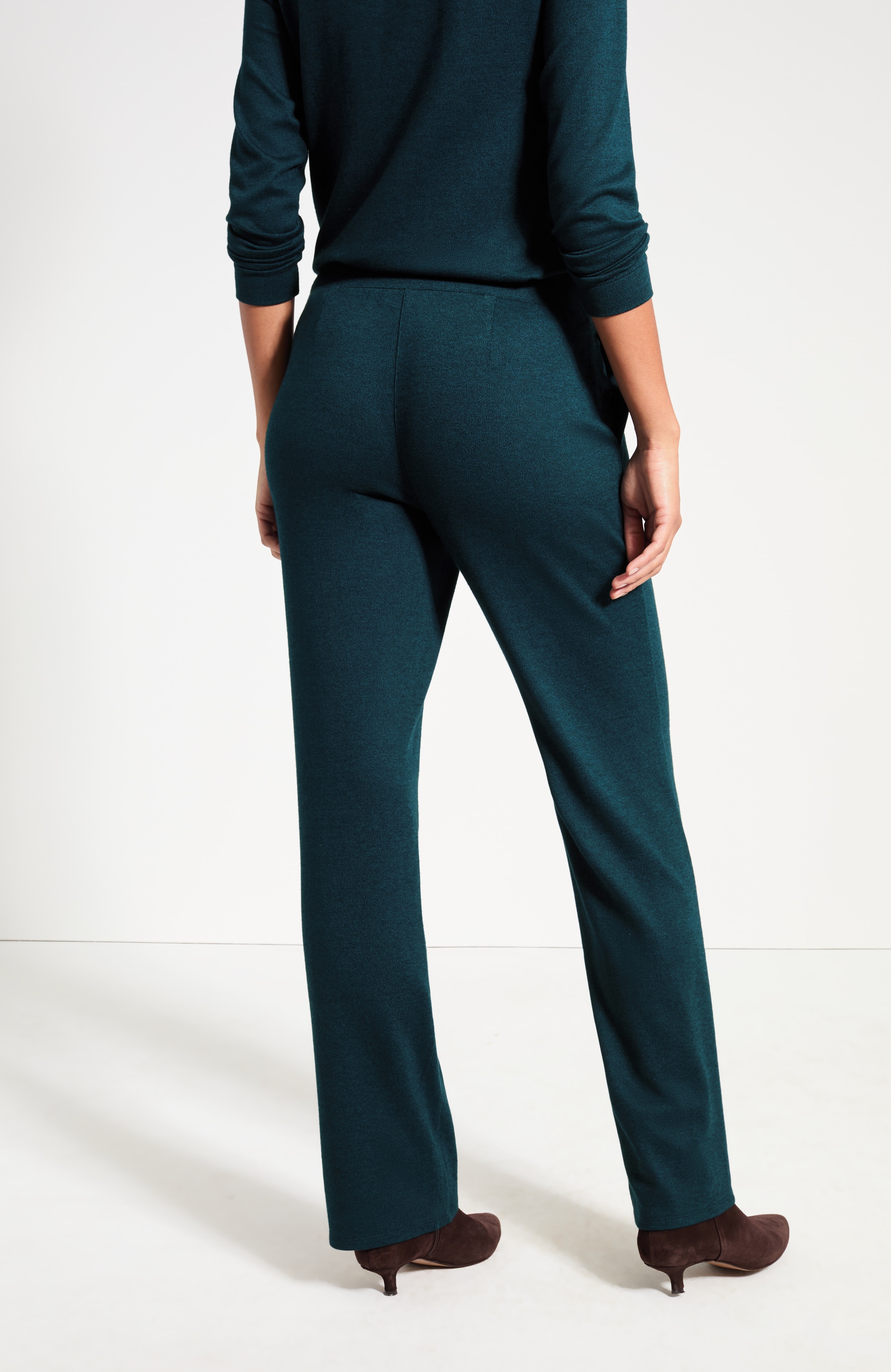 Pure Jill Soft-Knit Straight-Leg Trousers