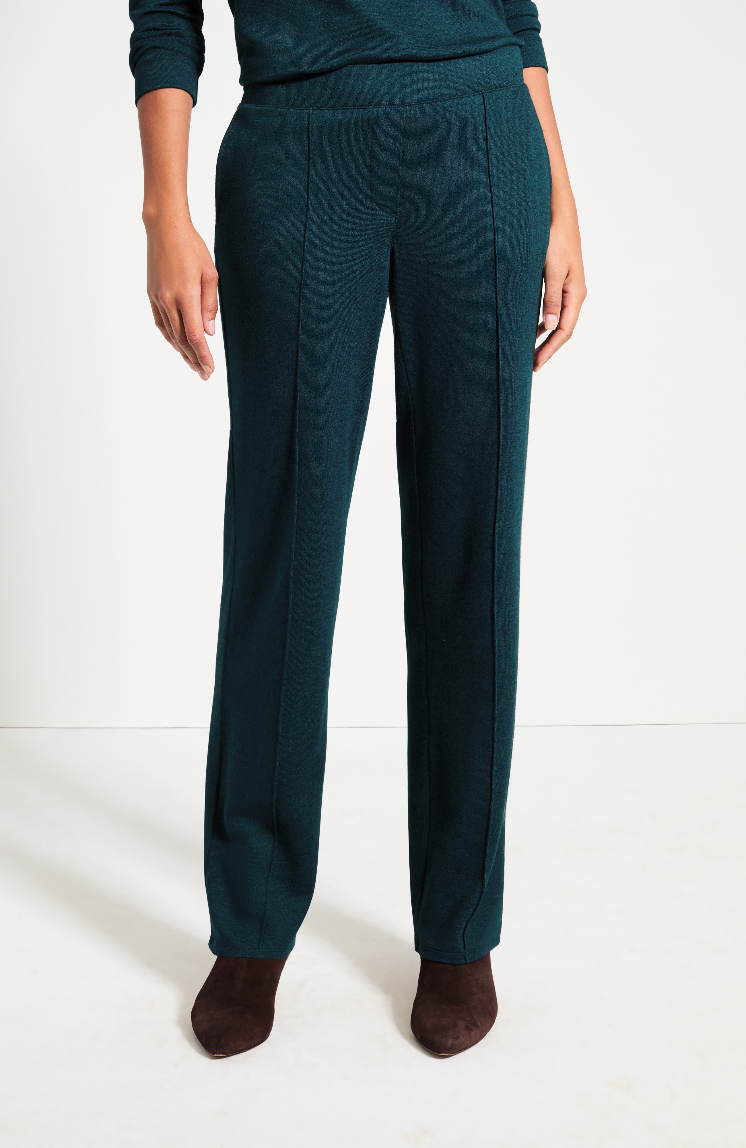 Pure Jill Soft-Knit Straight-Leg Trousers