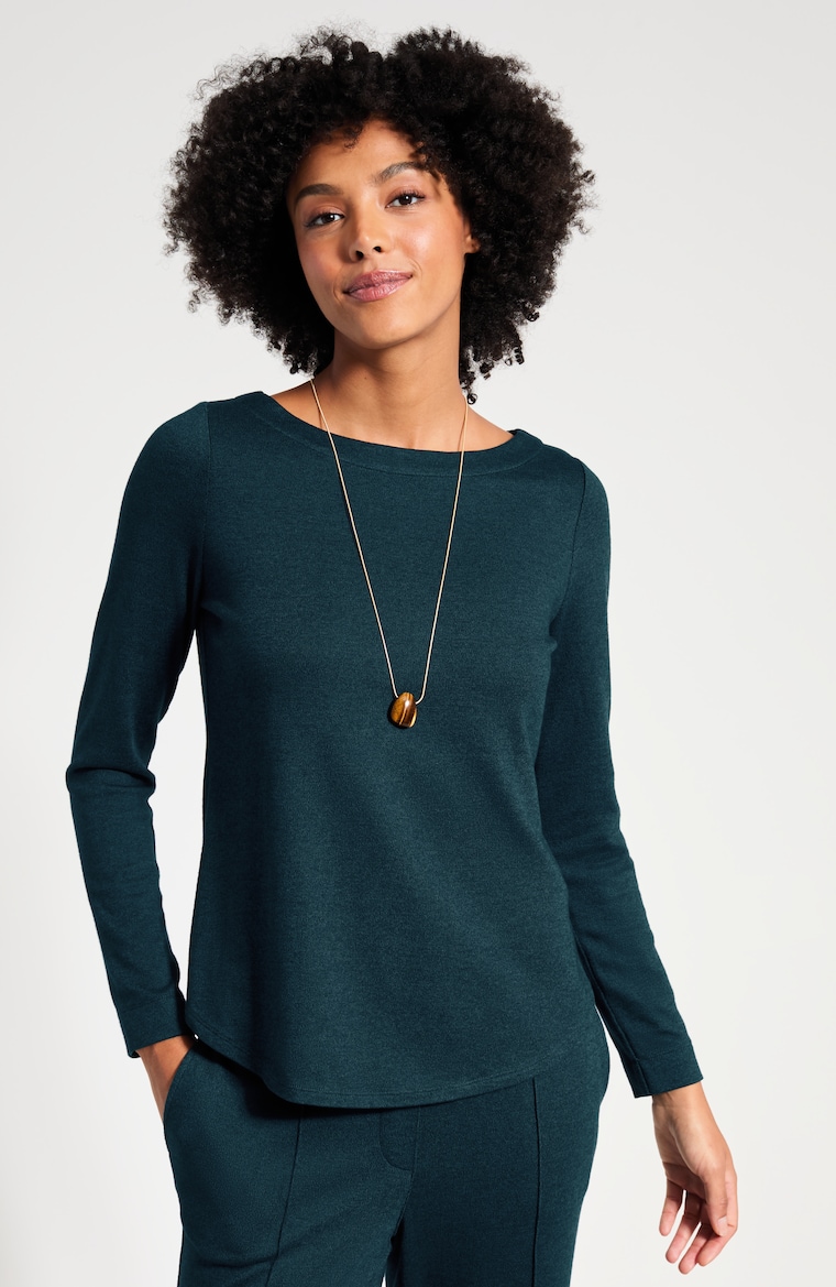 Primary view of the pure jill soft-knit boat-neck top