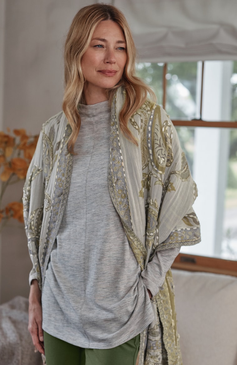 Primary view of the pure jill marled funnel-neck tunic