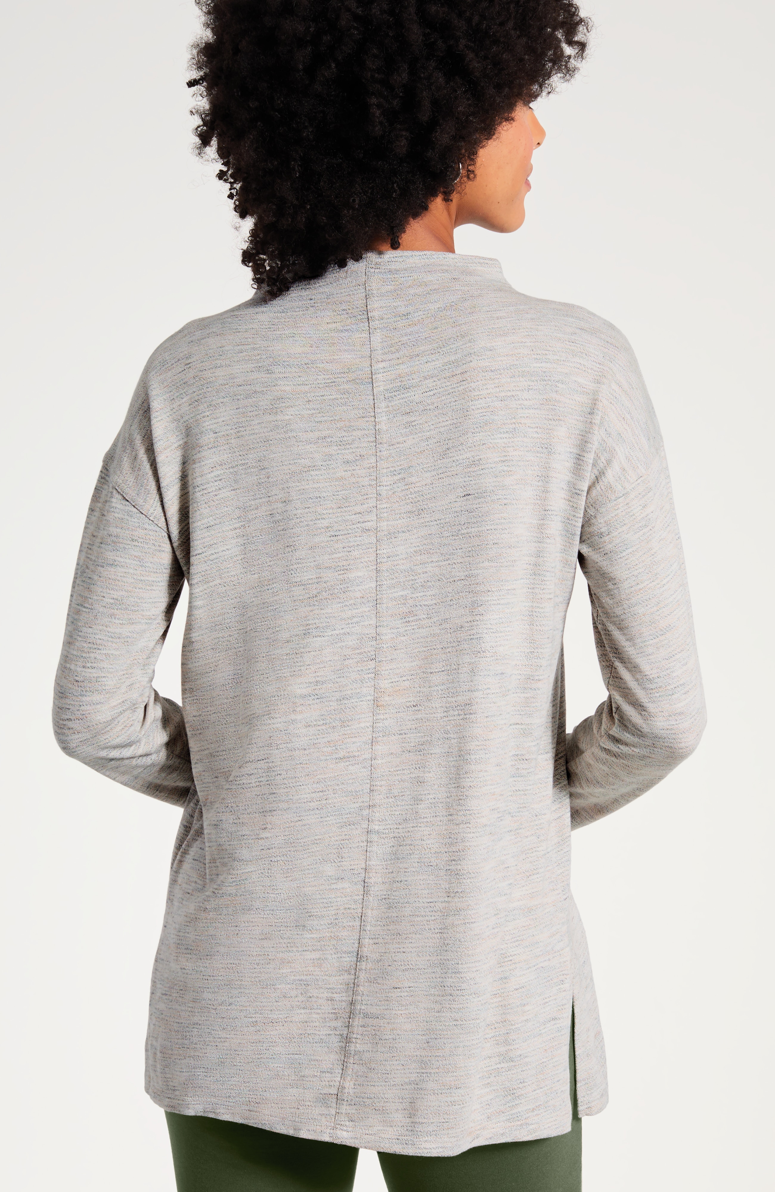 Pure Jill Marled Funnel-Neck Tunic