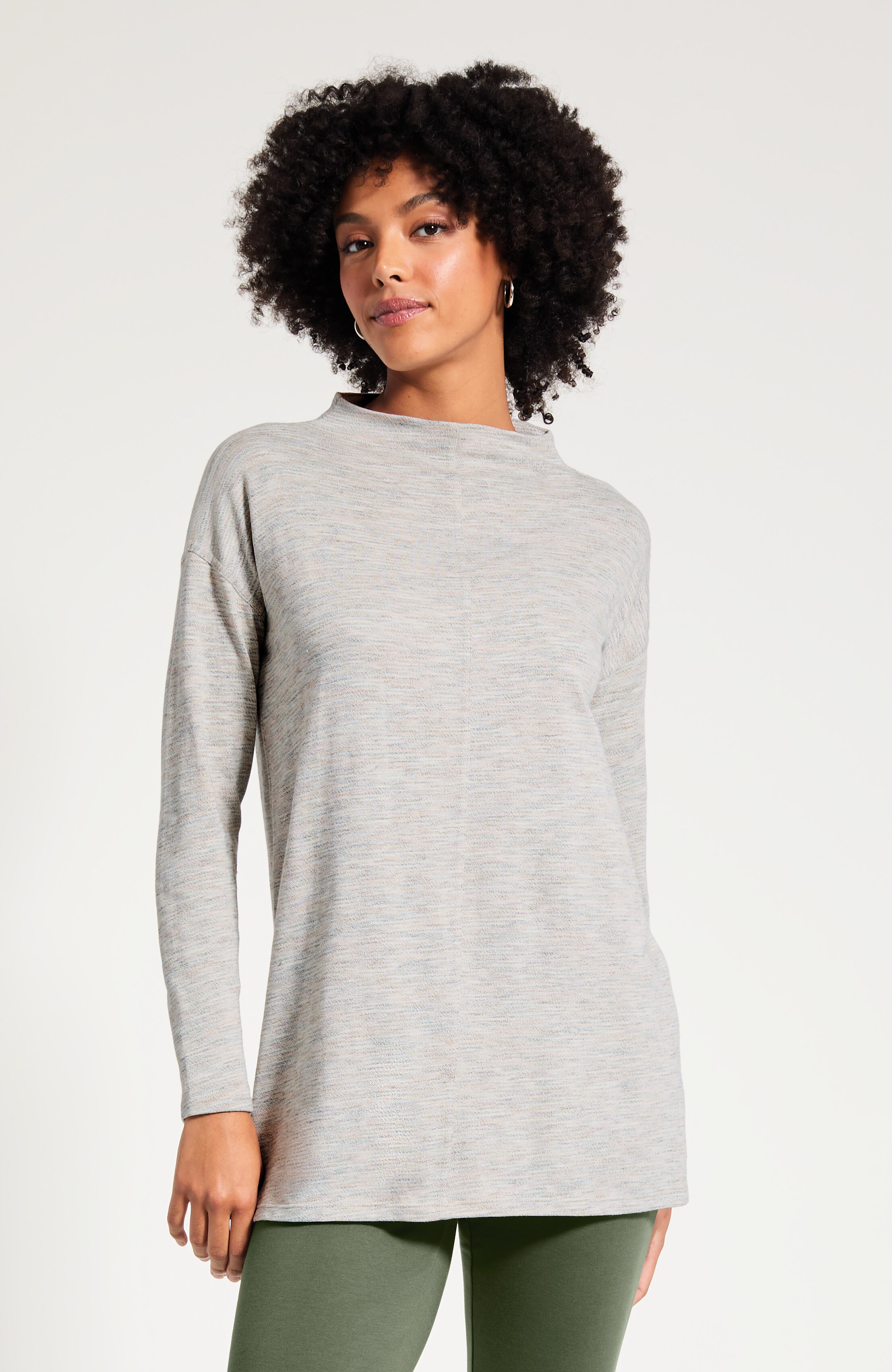 Pure Jill Marled Funnel-Neck Tunic | J.Jill