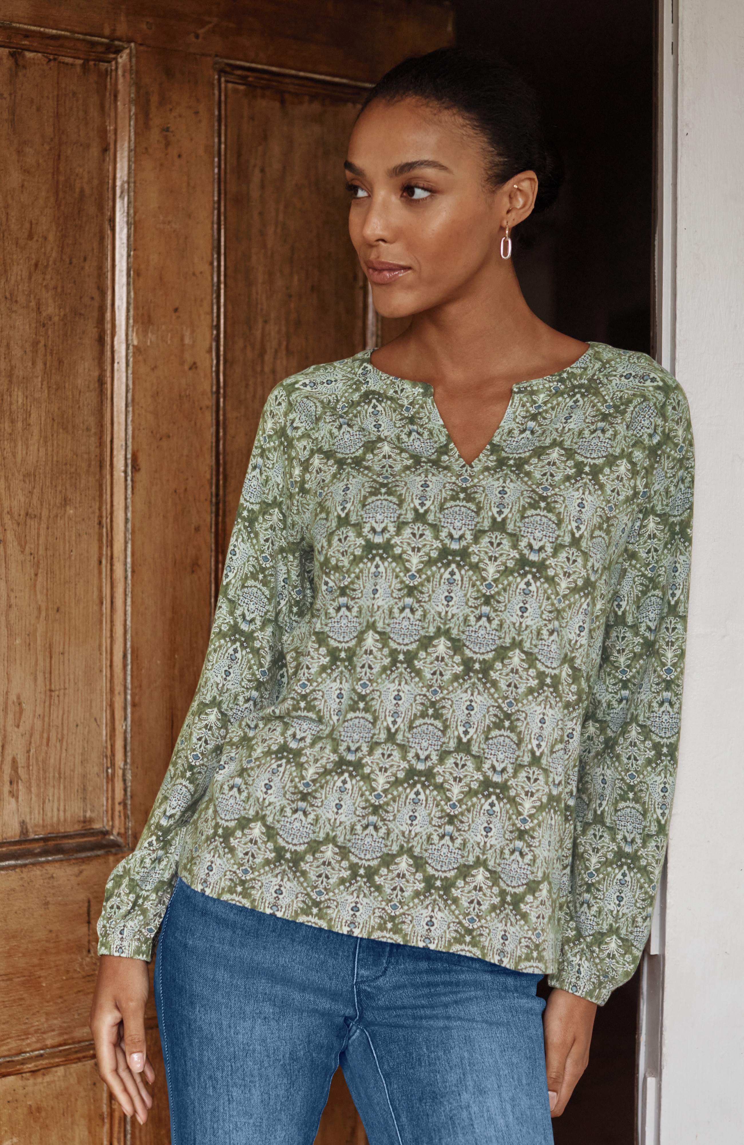 Pure Jill Printed Popover