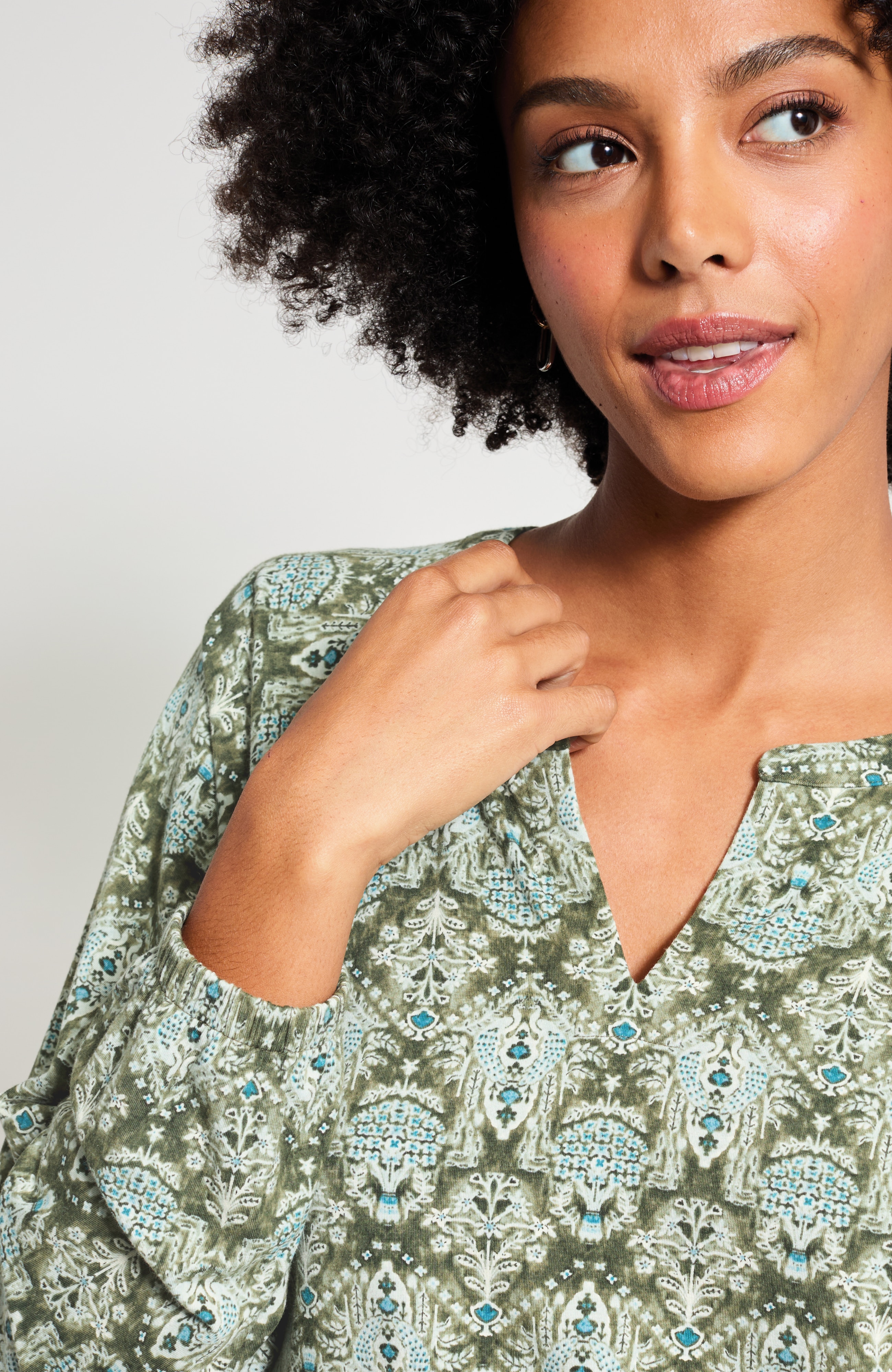 Pure Jill Printed Popover