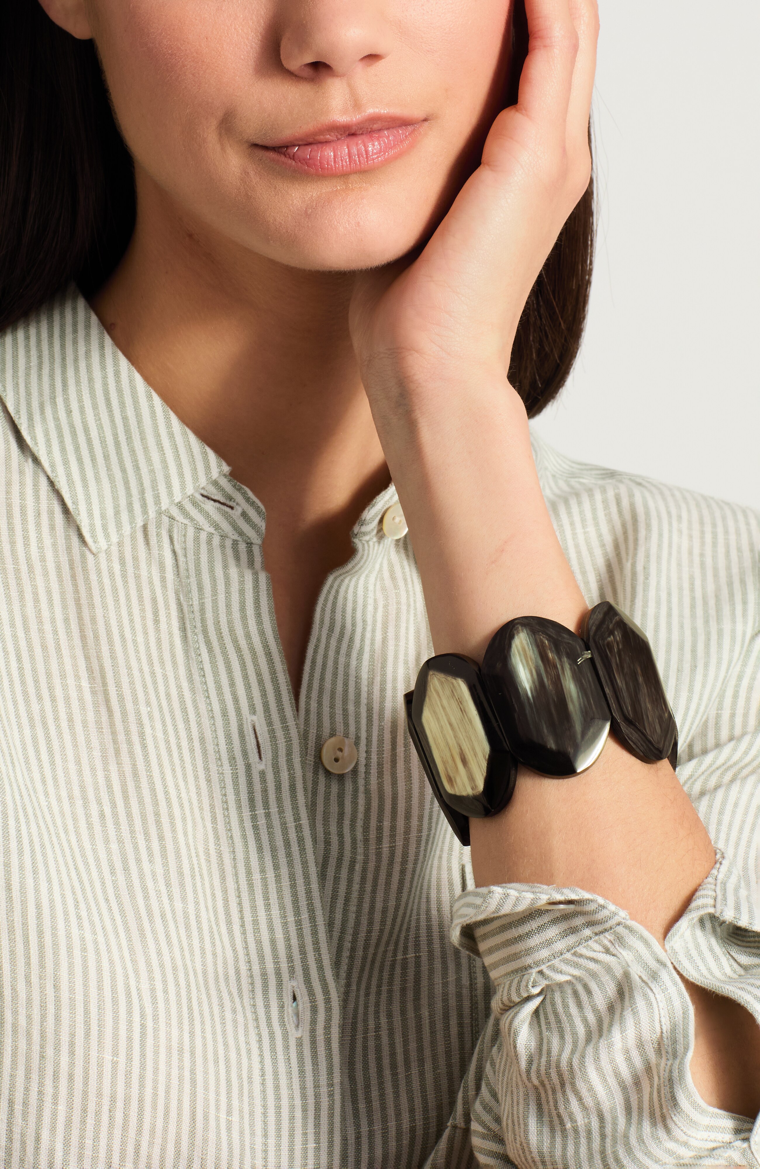 Horn Beaded Stretch Bracelet | JJill