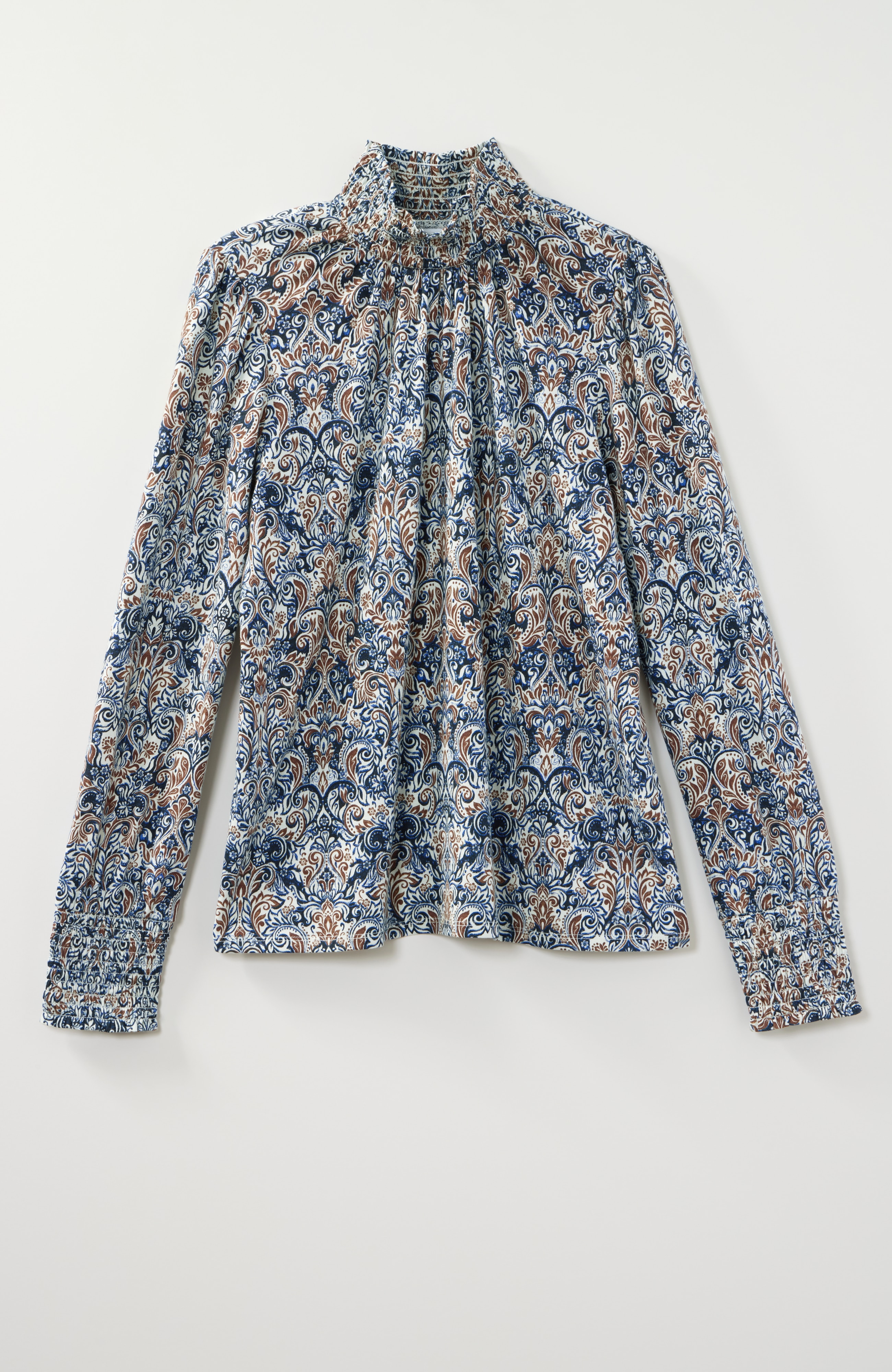 Printed Smocked Top