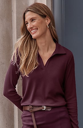 Image for Knit Collared Top
