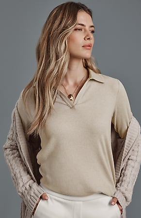 Image for Knit Collared Top