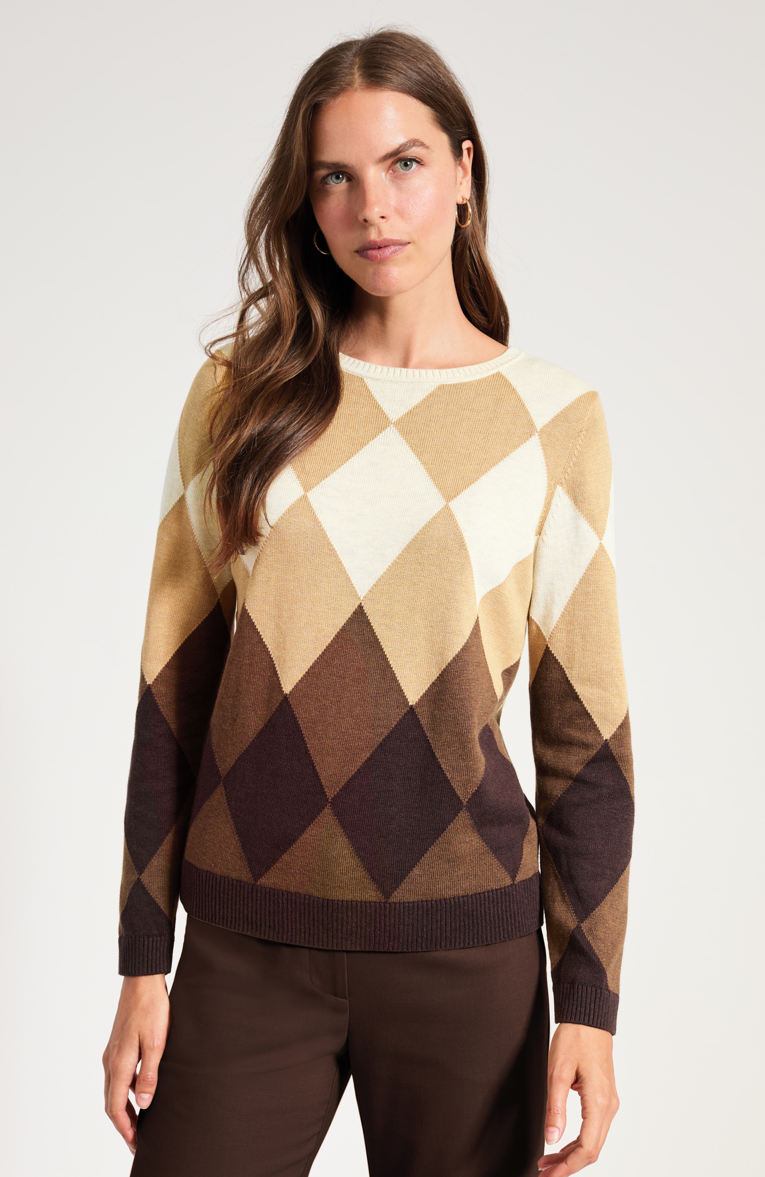 Argyle Crew-Neck Sweater