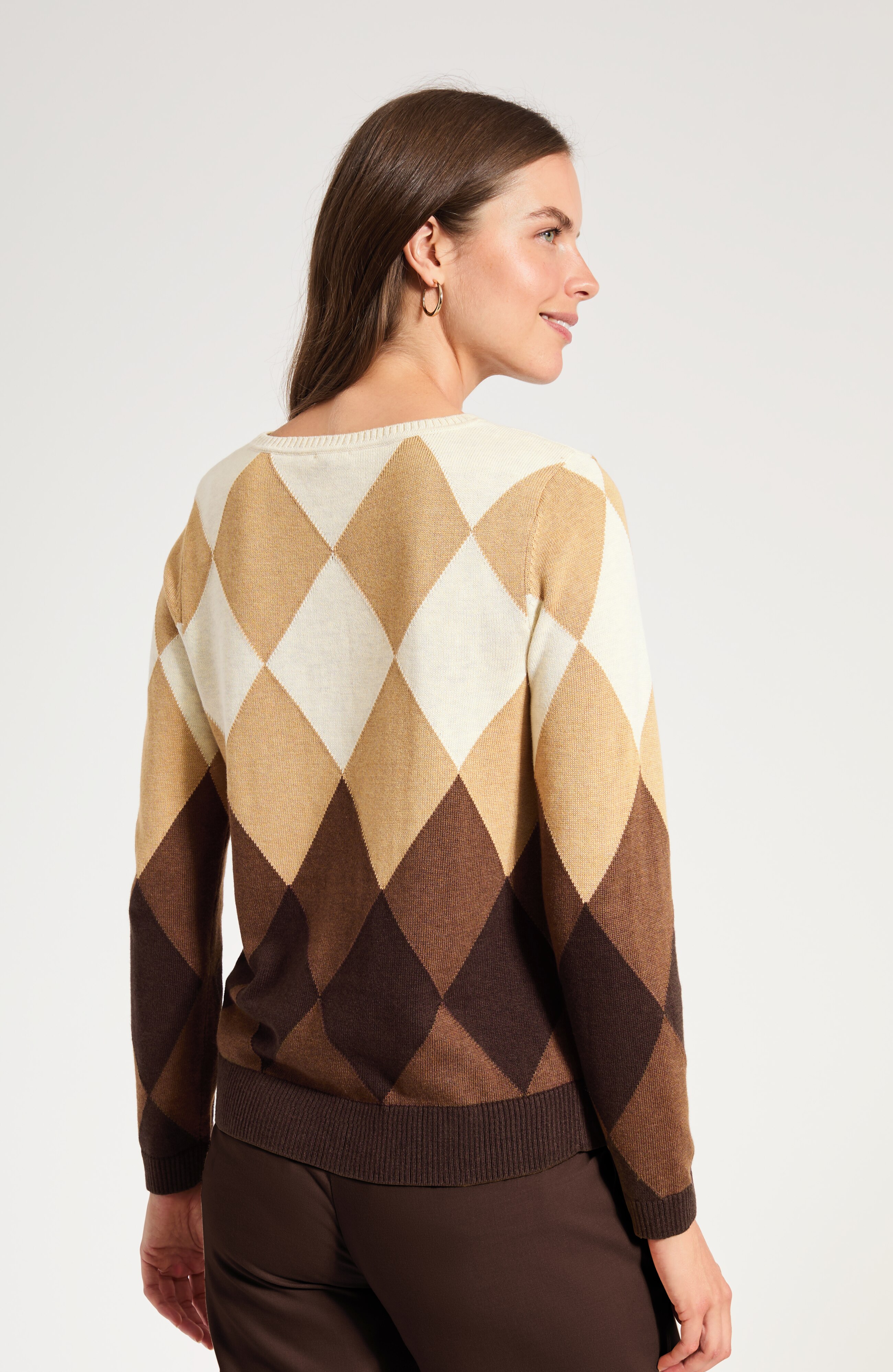 Argyle Crew-Neck Sweater