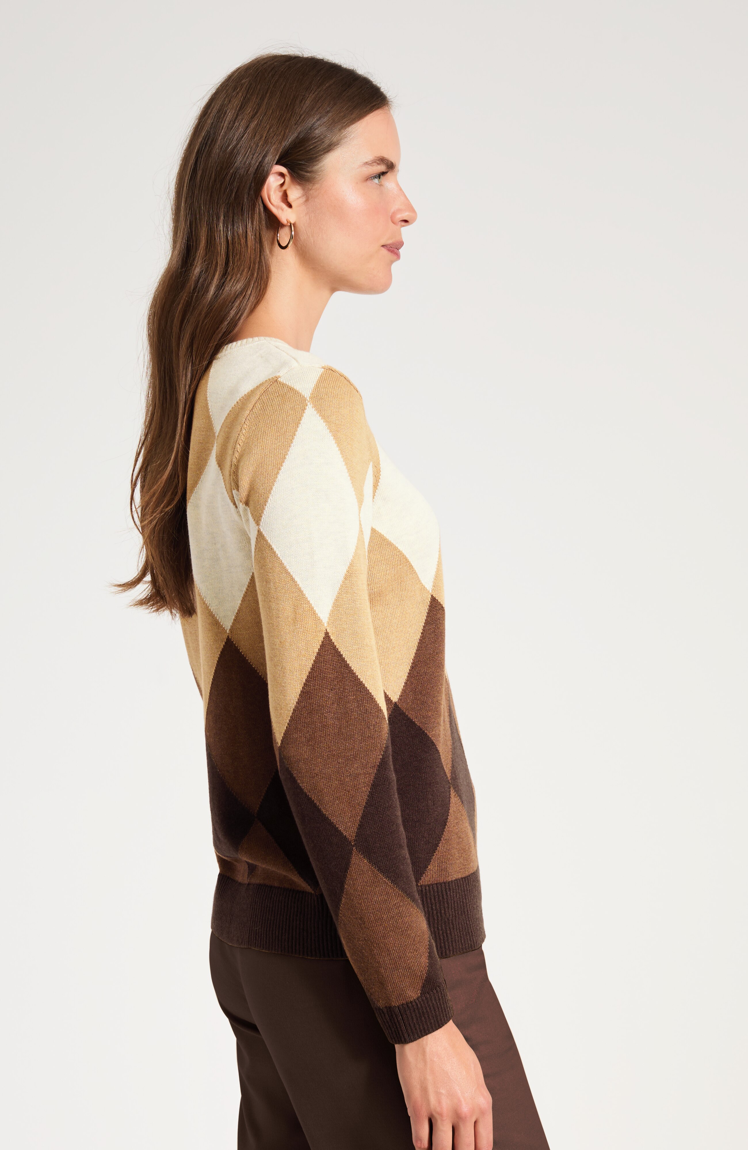 Argyle Crew-Neck Sweater