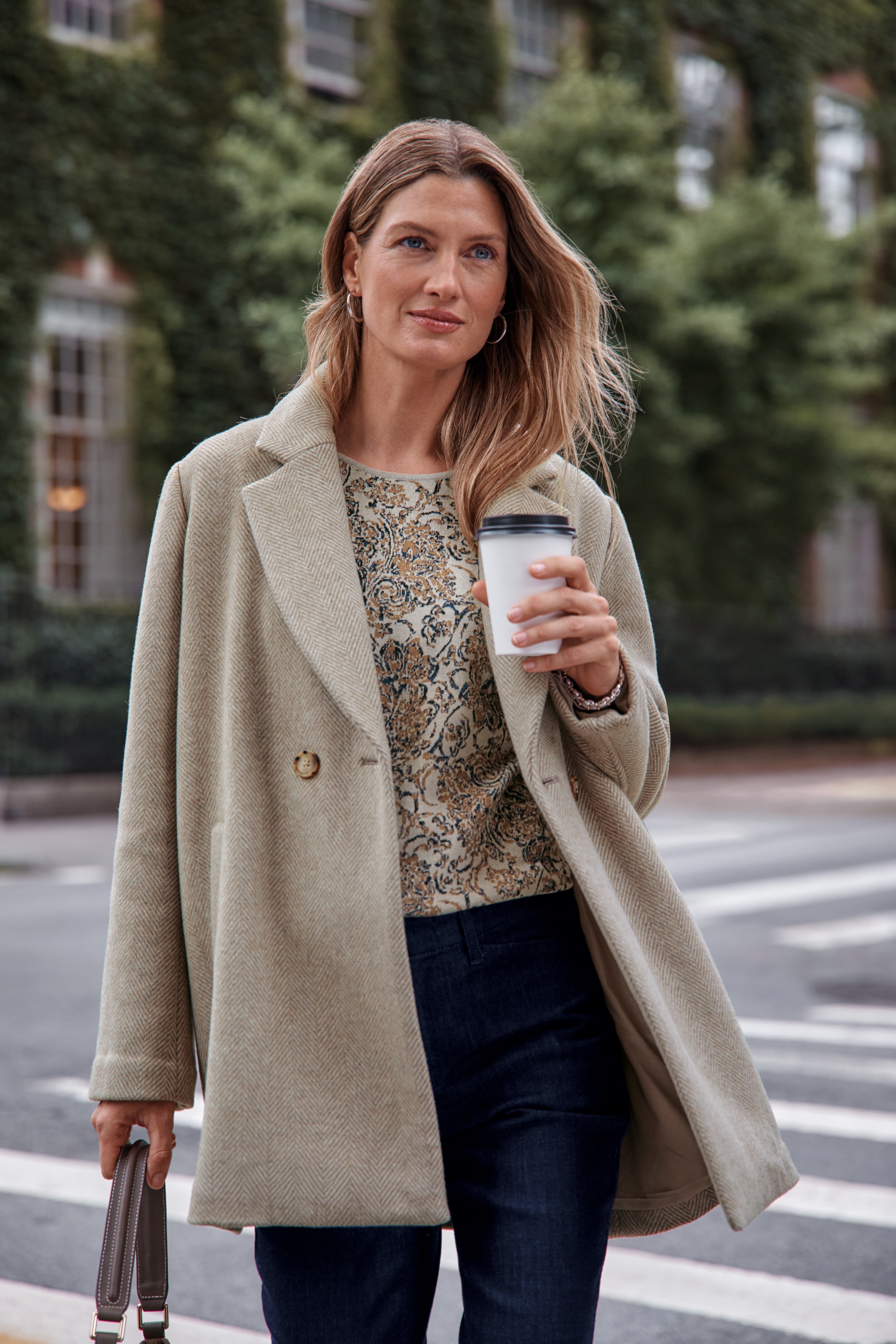 Fine-Floral Jacquard Sweater | JJill