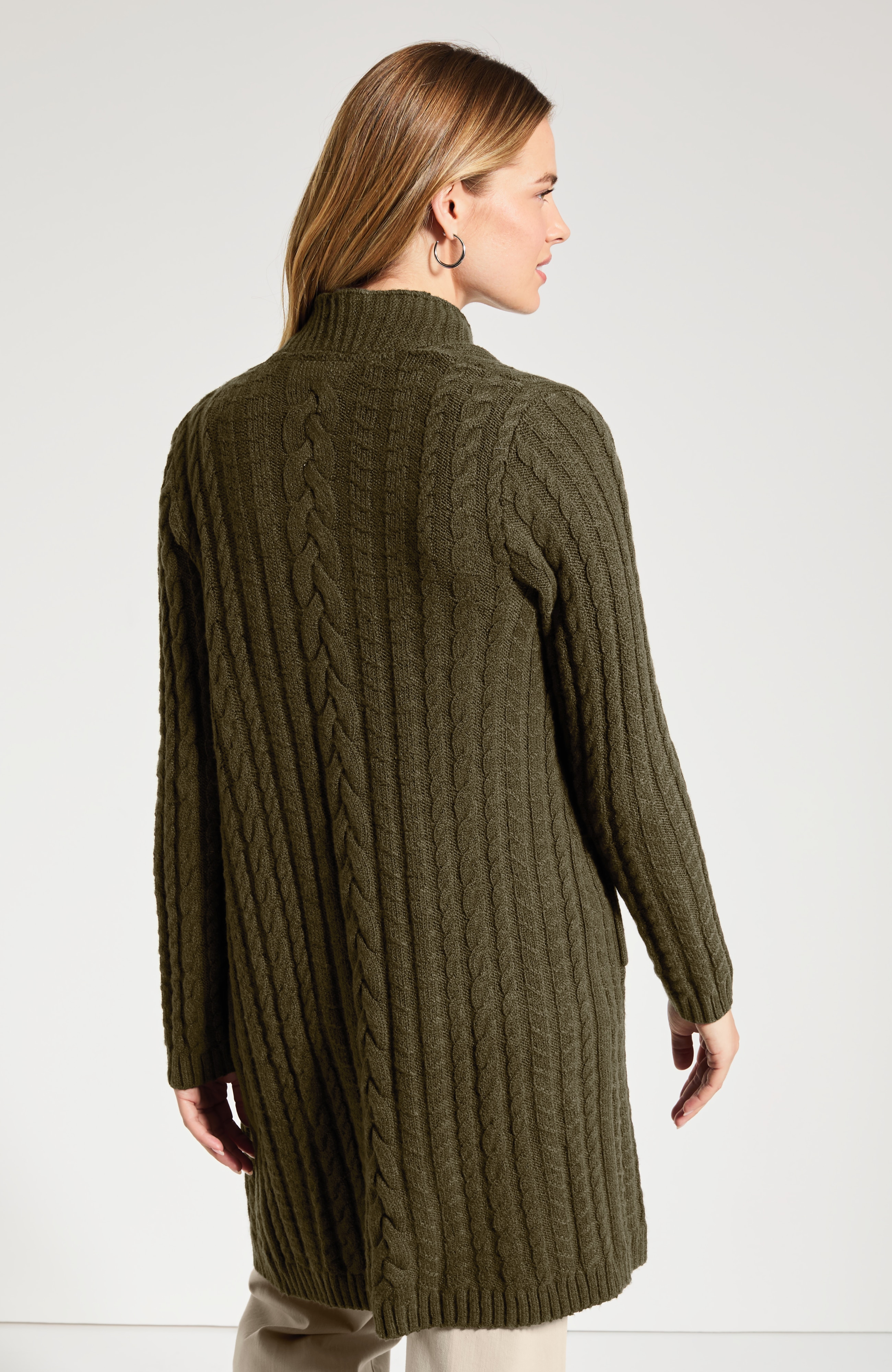 Long Cabled Cardi