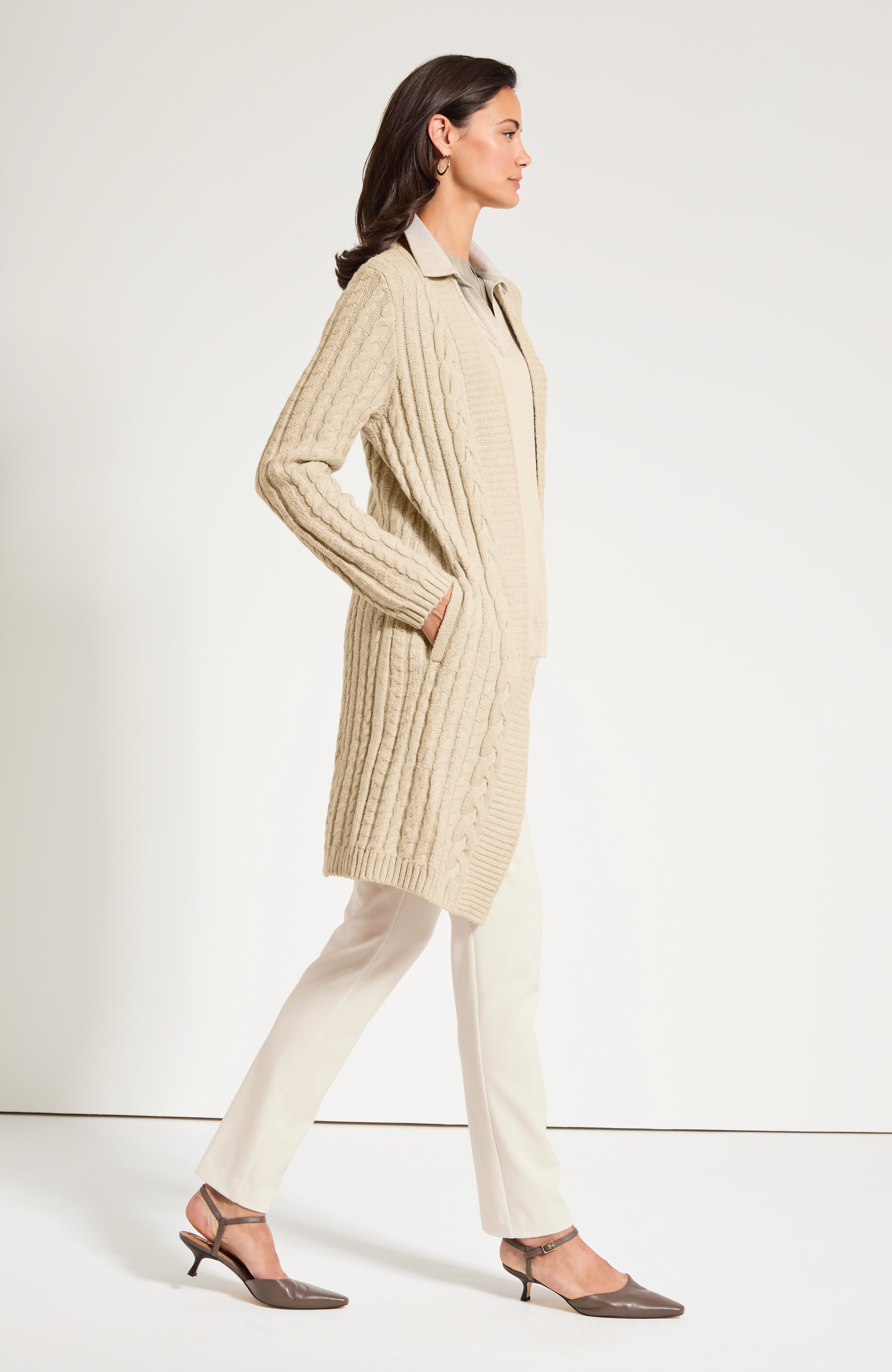 Long Cabled Cardigan | J.Jill