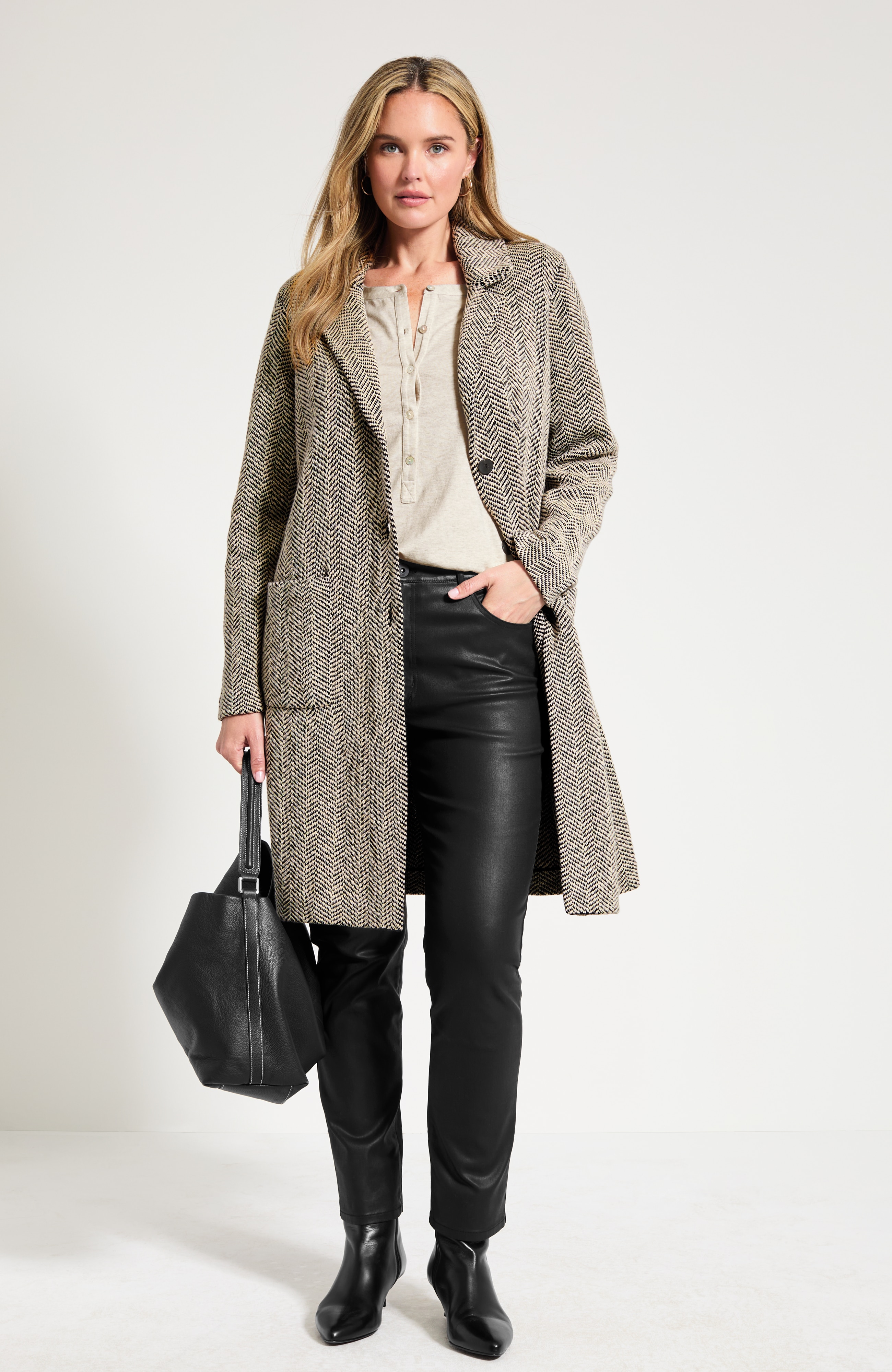 Herringbone Sweater-Jacket | JJill