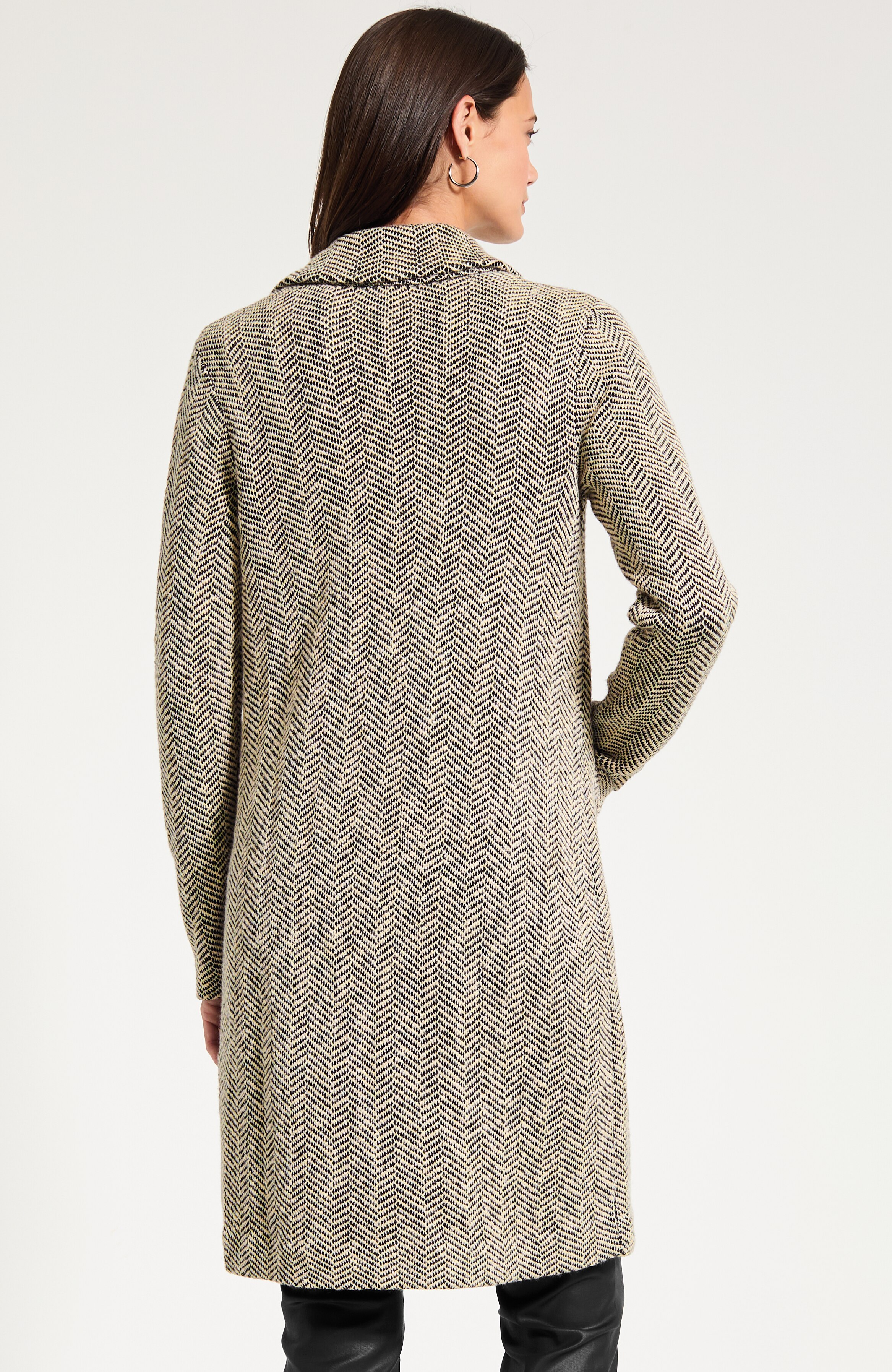 Herringbone Sweater-Jacket | J.Jill