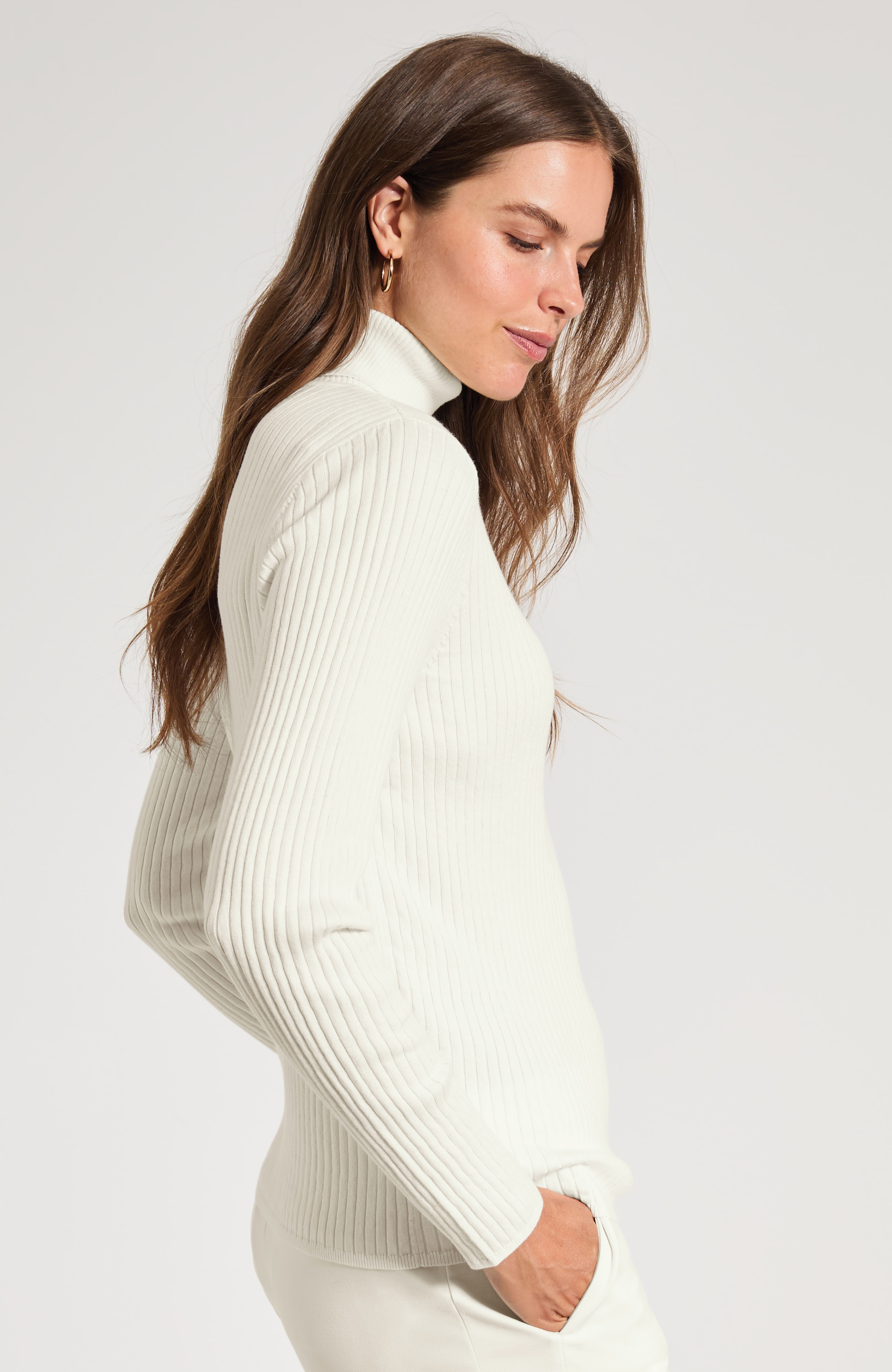 Ribbed Turtleneck Sweater