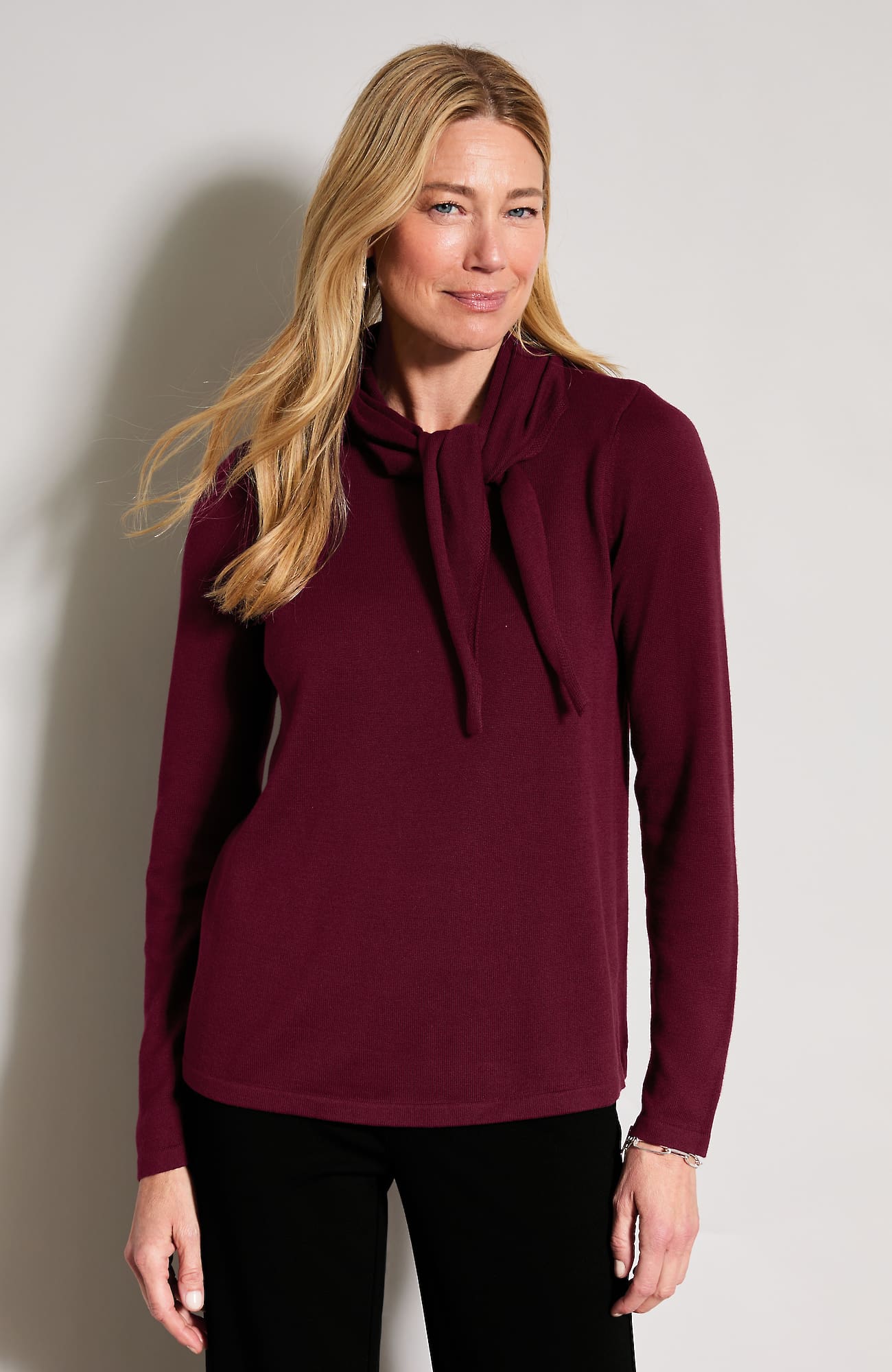 Women's Plus Size Scarf Sweater (Cherry Lacquer) (Size: 4X) J. Jill