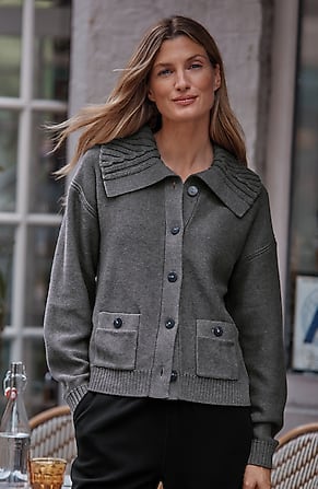Image for Wide-Collar Cardi
