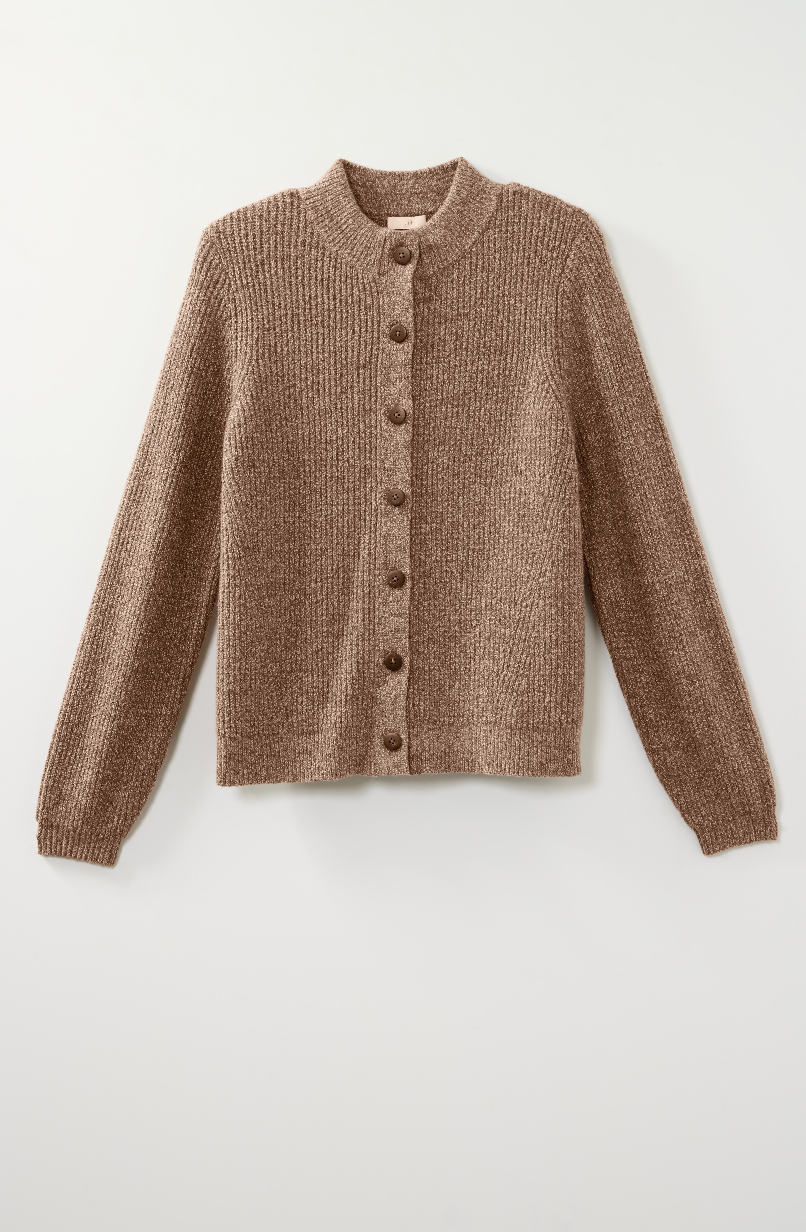 Marled Rib-Texture Cardi