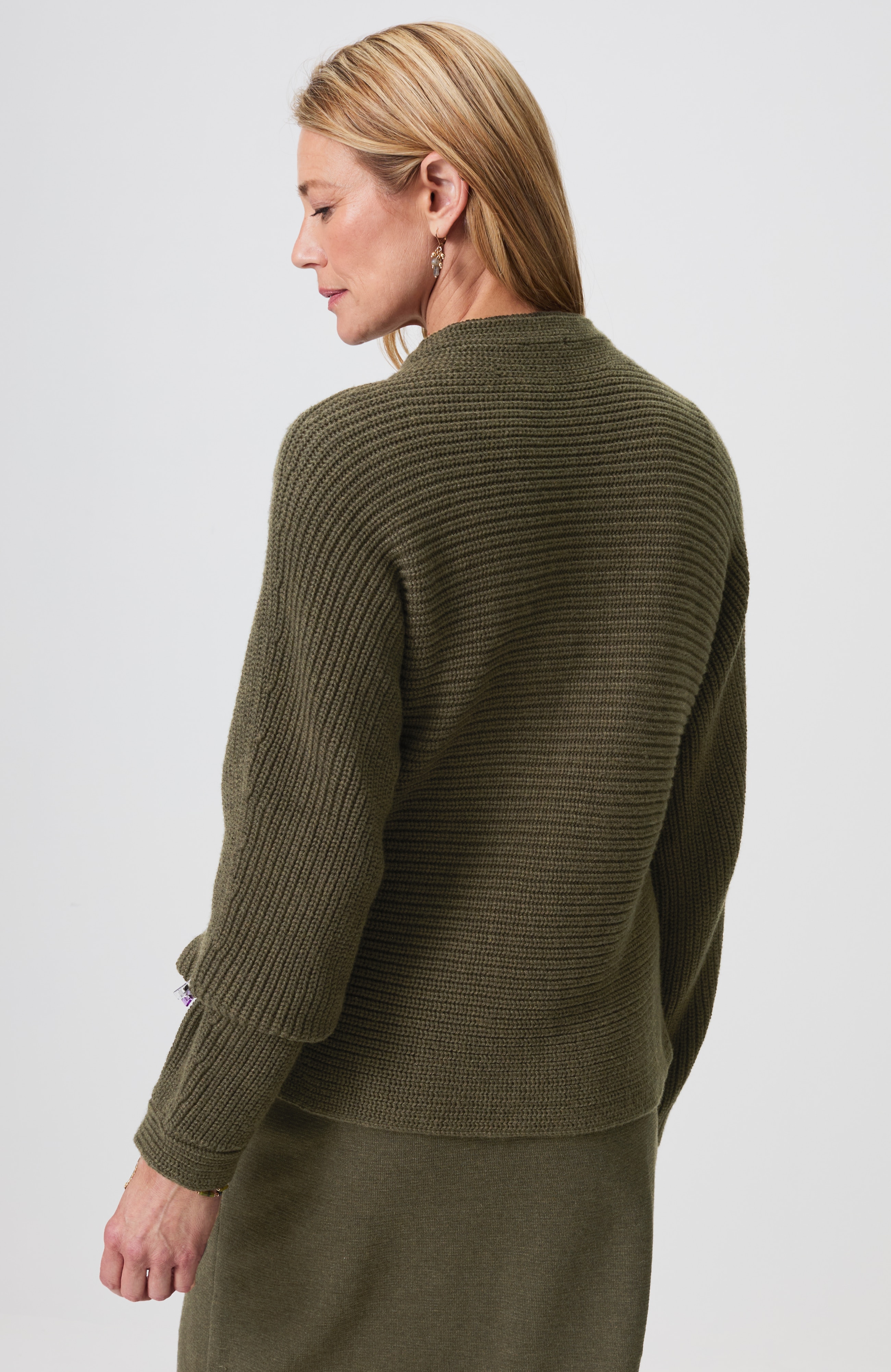Pure Jill Textured Funnel-Neck Cardi