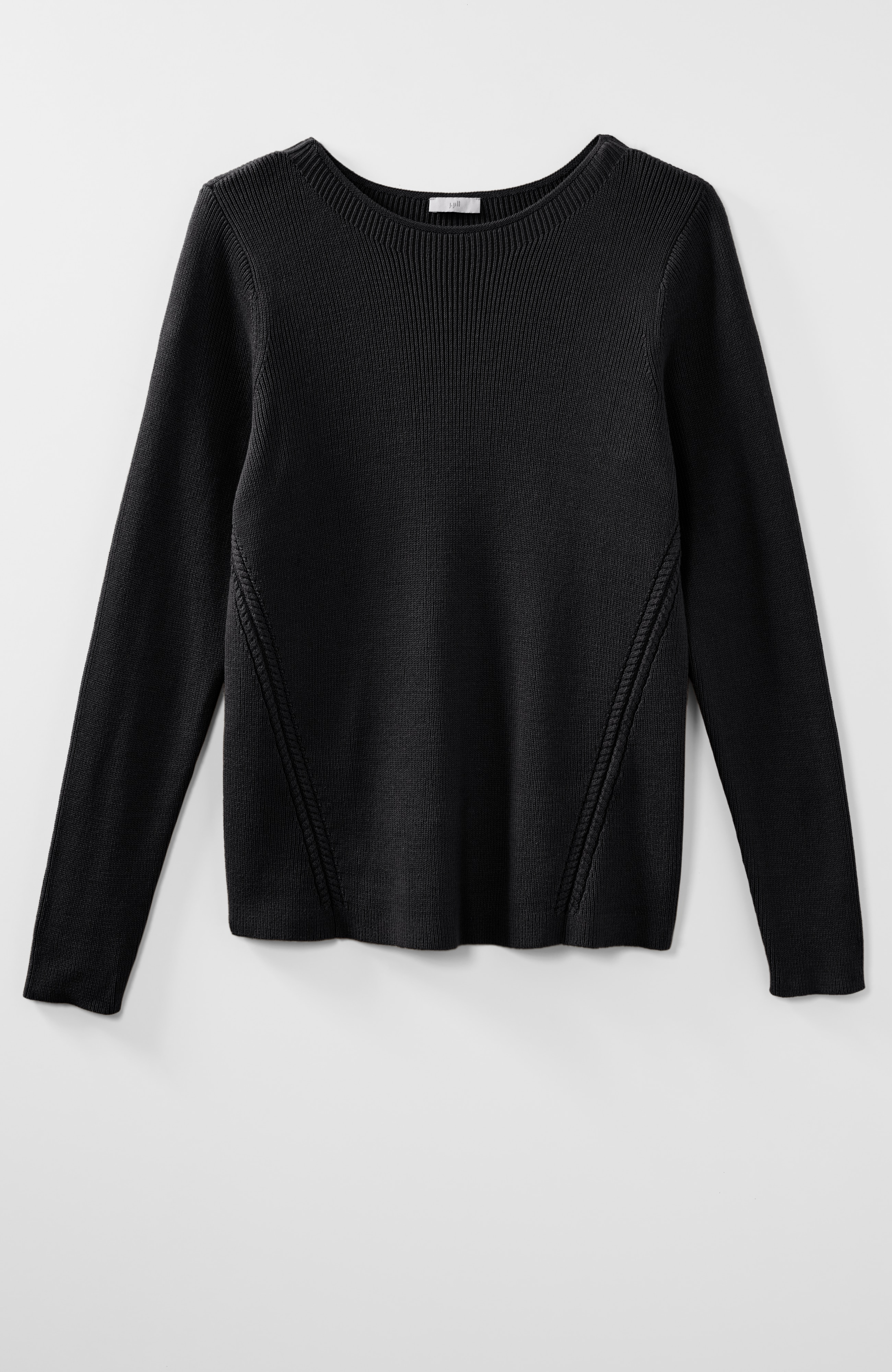 Side-Cable Crew-Neck Sweater