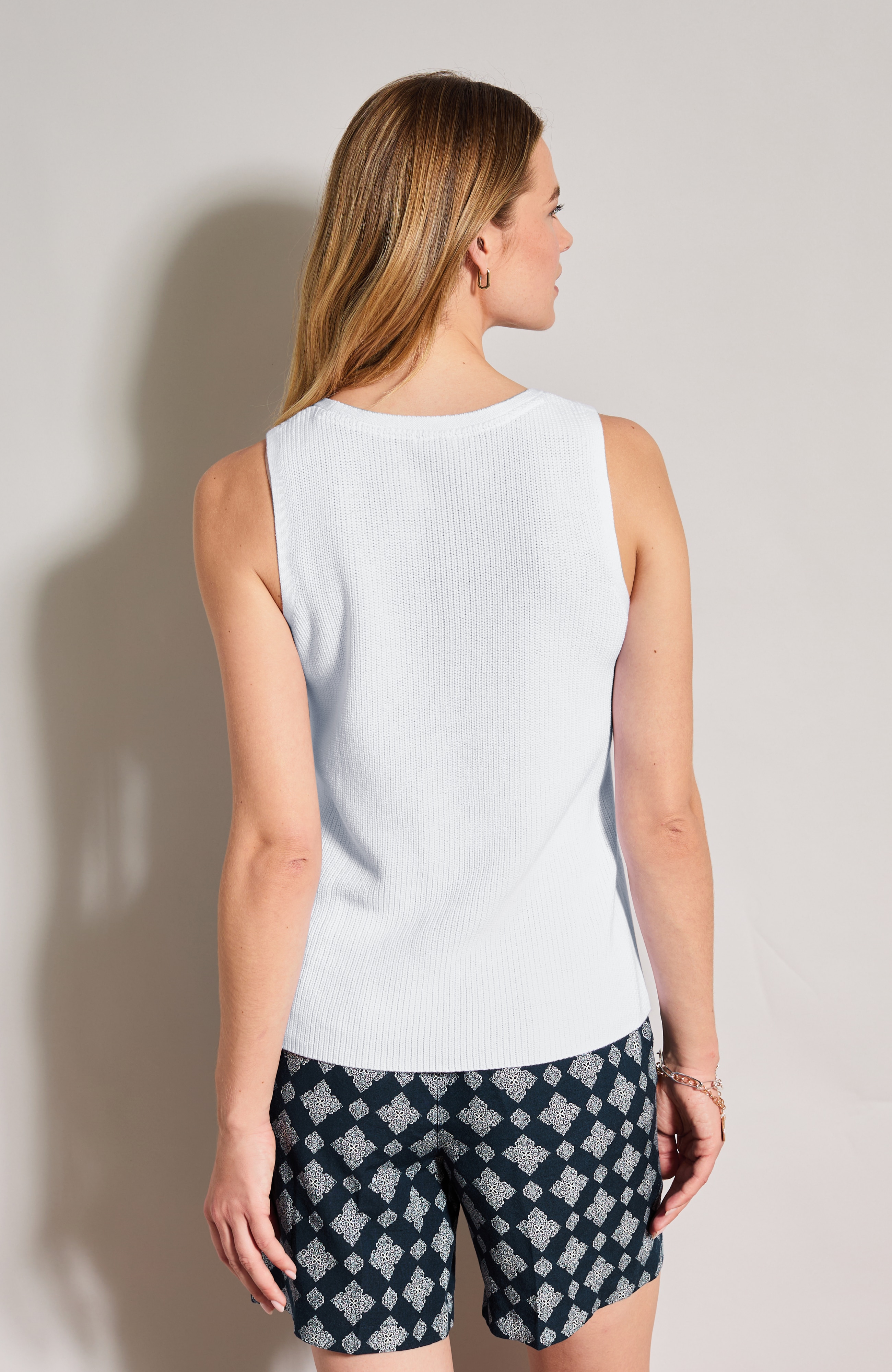 Lightweight Ribbed Sweater Tank