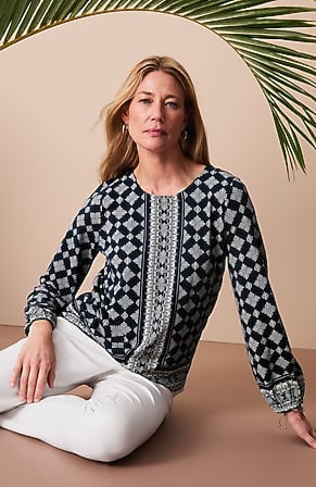 Image for Border-Printed Top