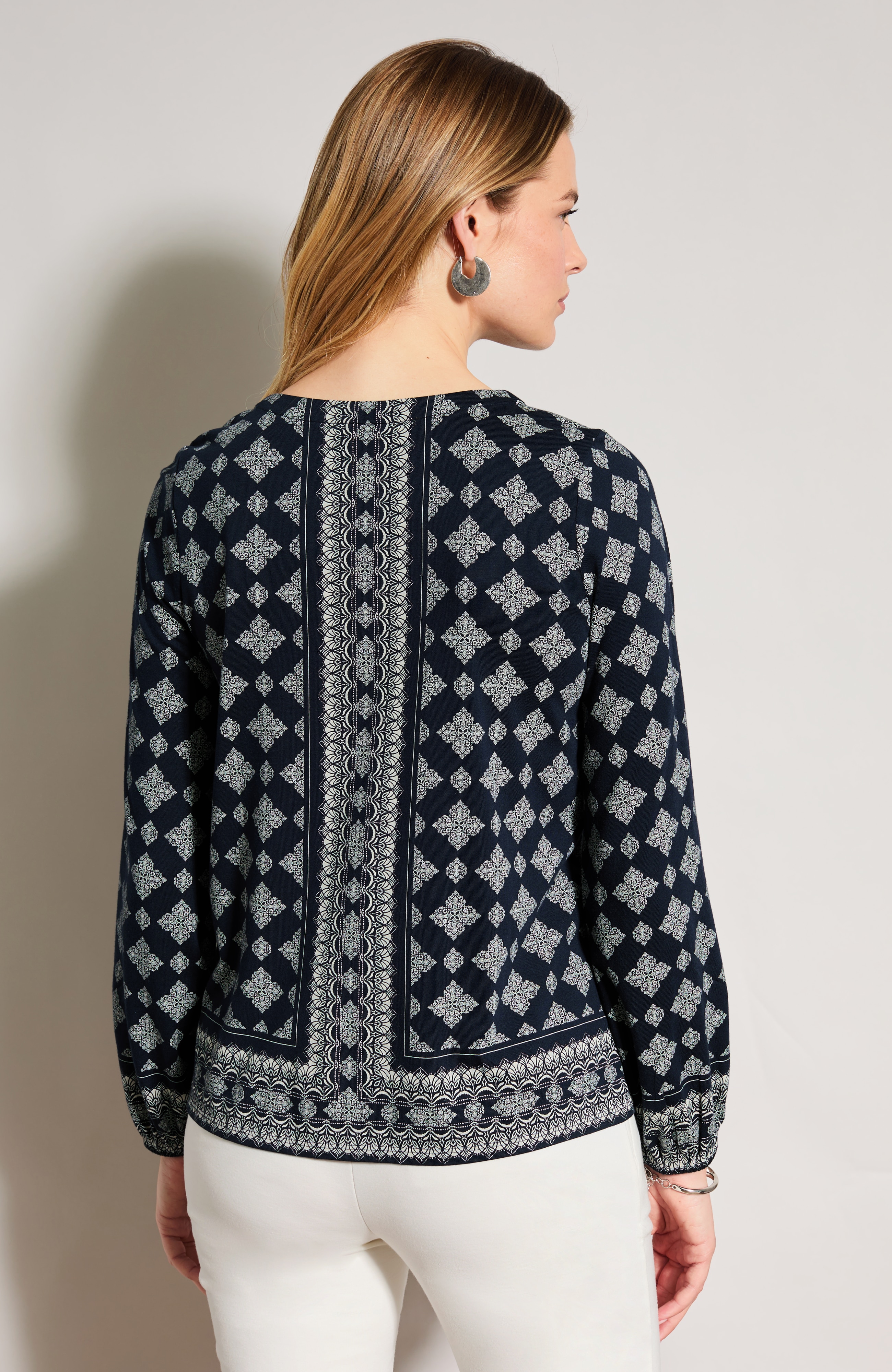 Border-Printed Top
