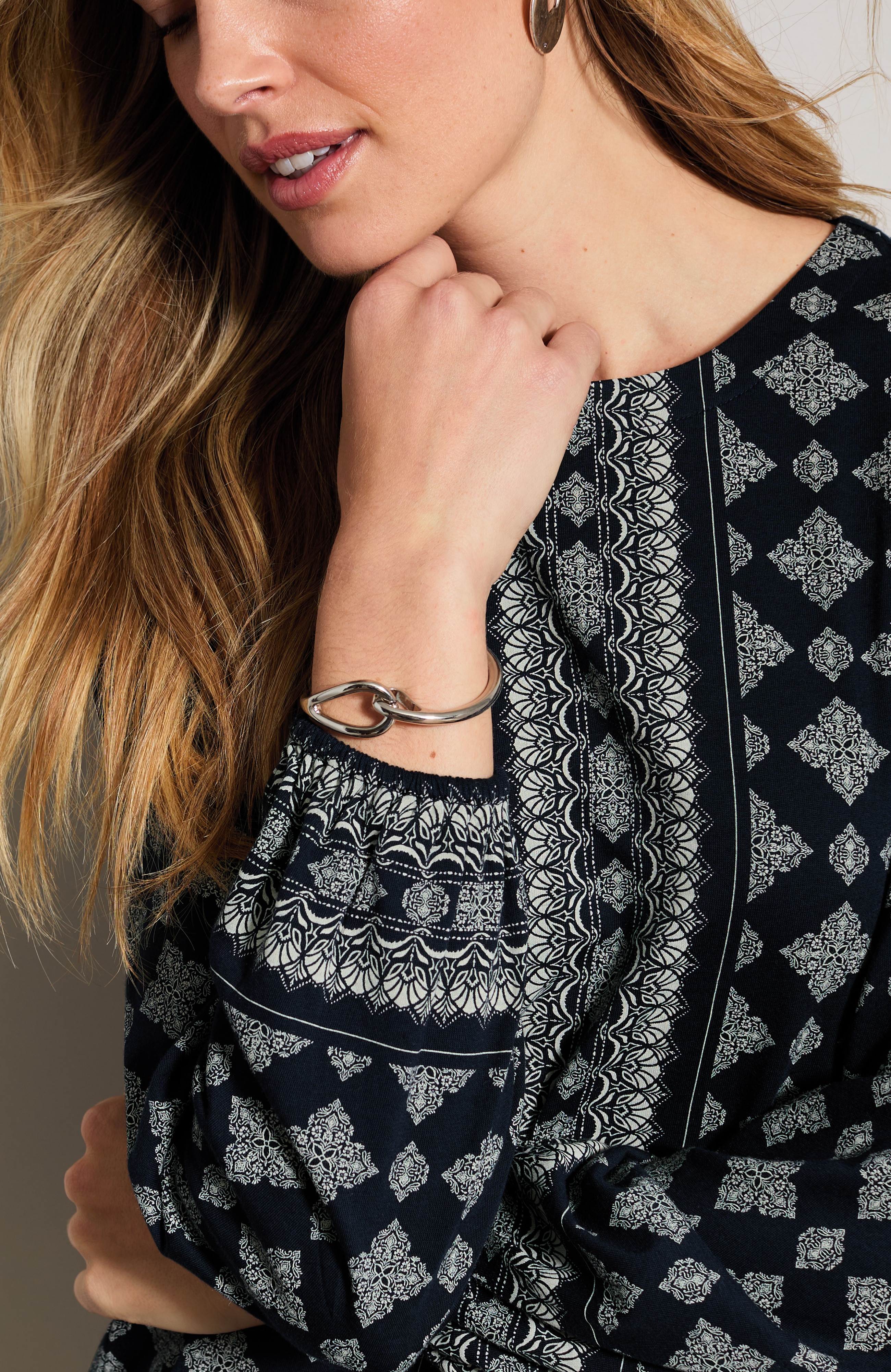 Border-Printed Top