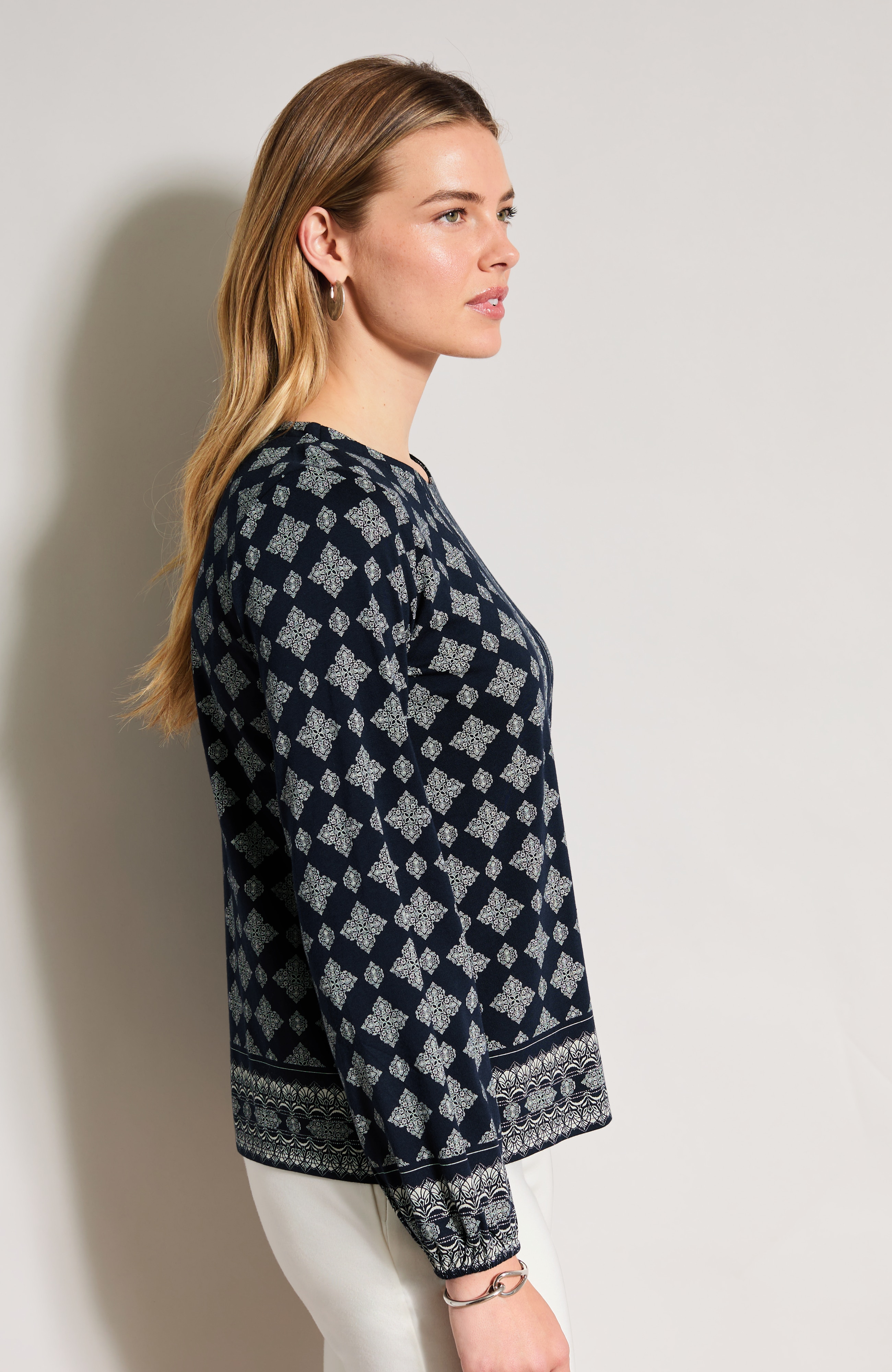 Border-Printed Top