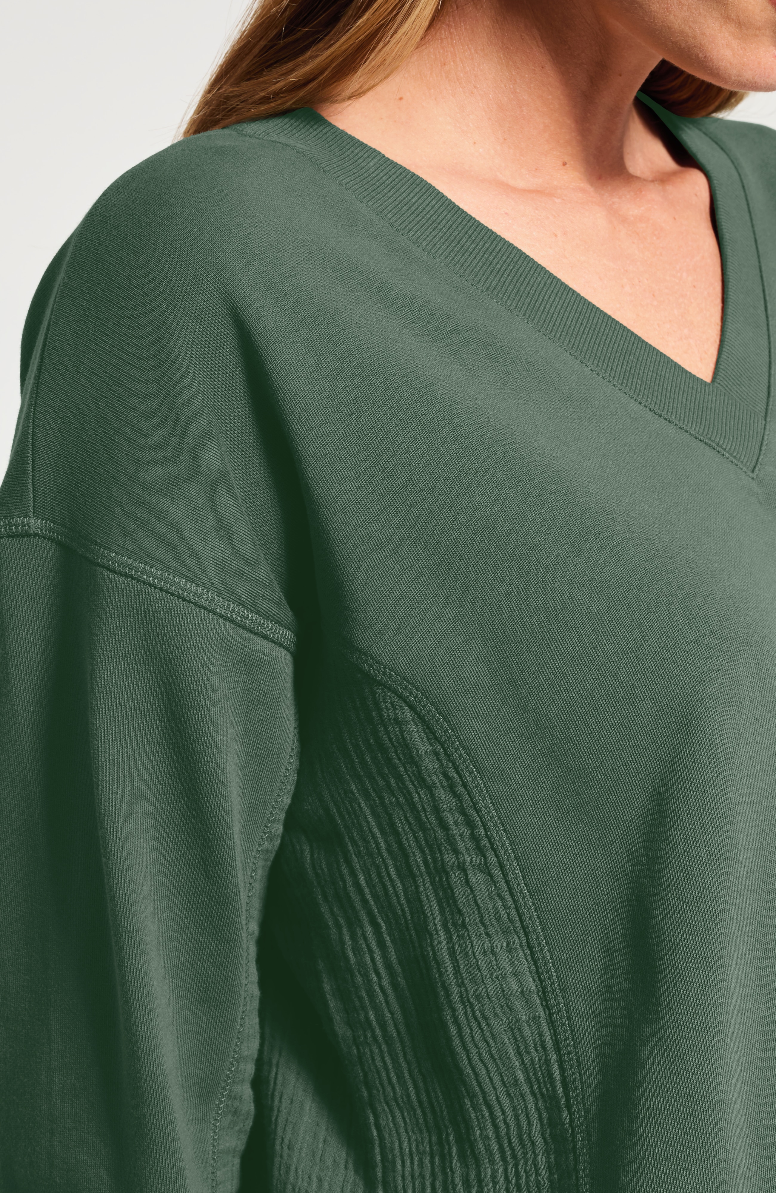 French Terry & Gauze Pullover