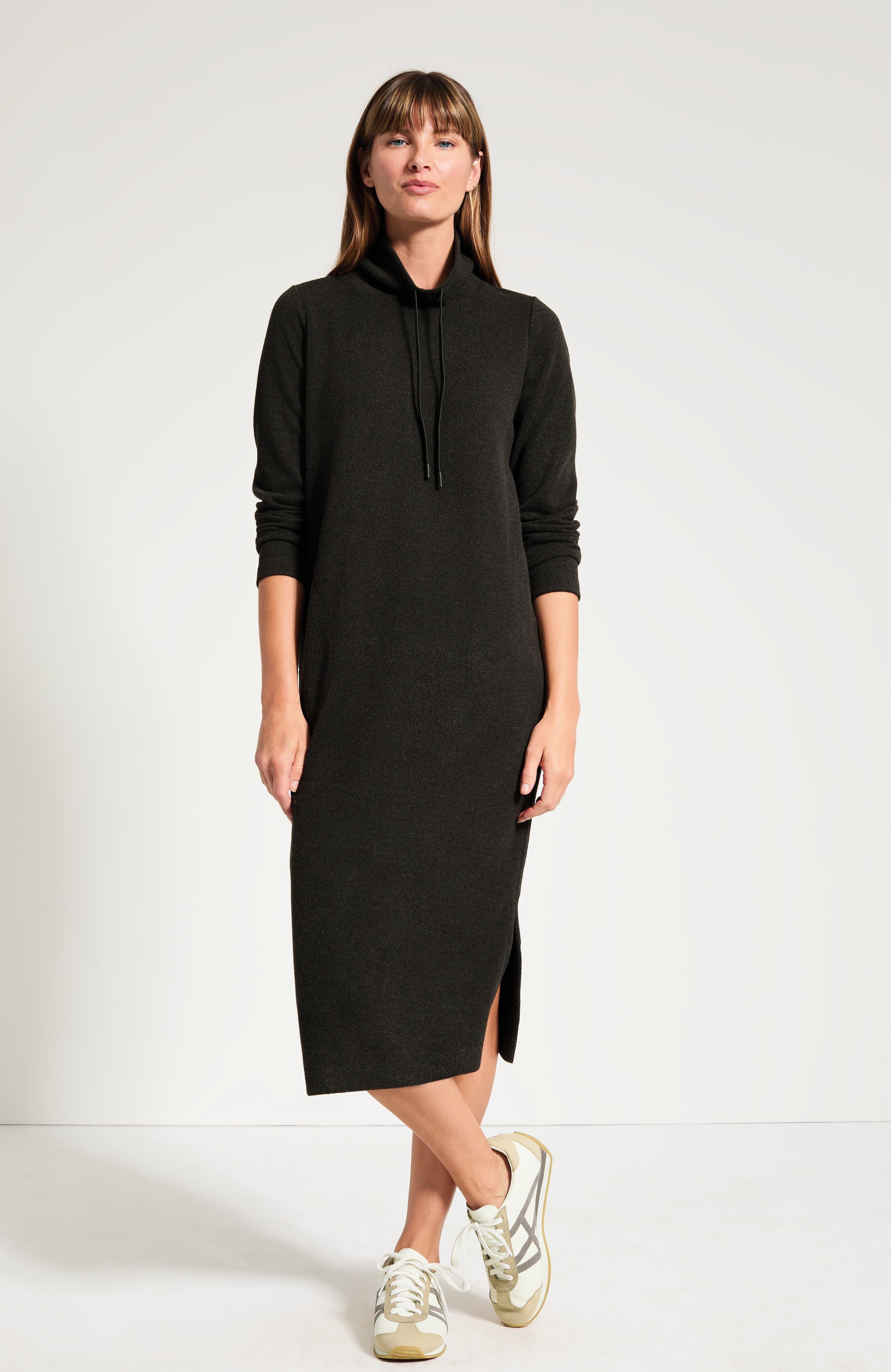 Marled Mock-Neck Dress