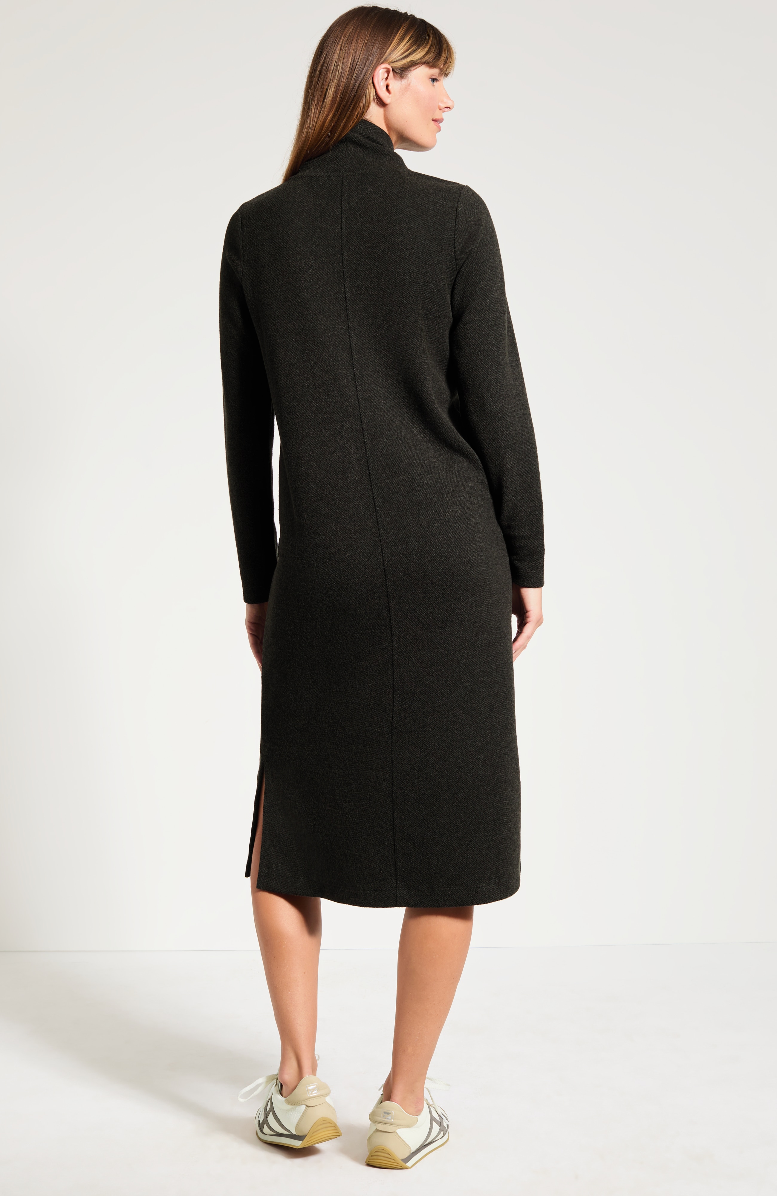 Marled Mock-Neck Dress