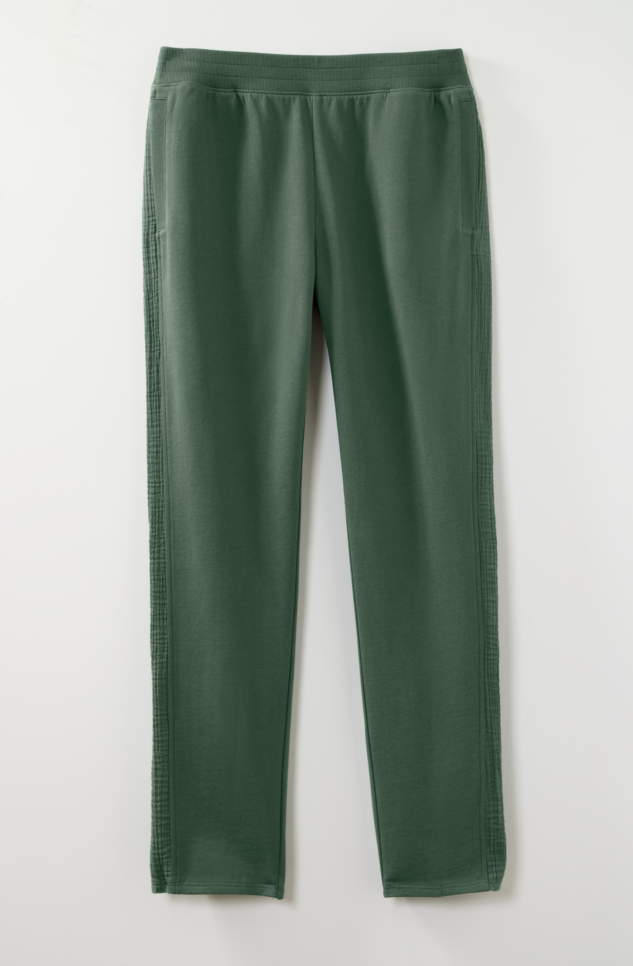 French Terry & Gauze Slim-Leg Pant